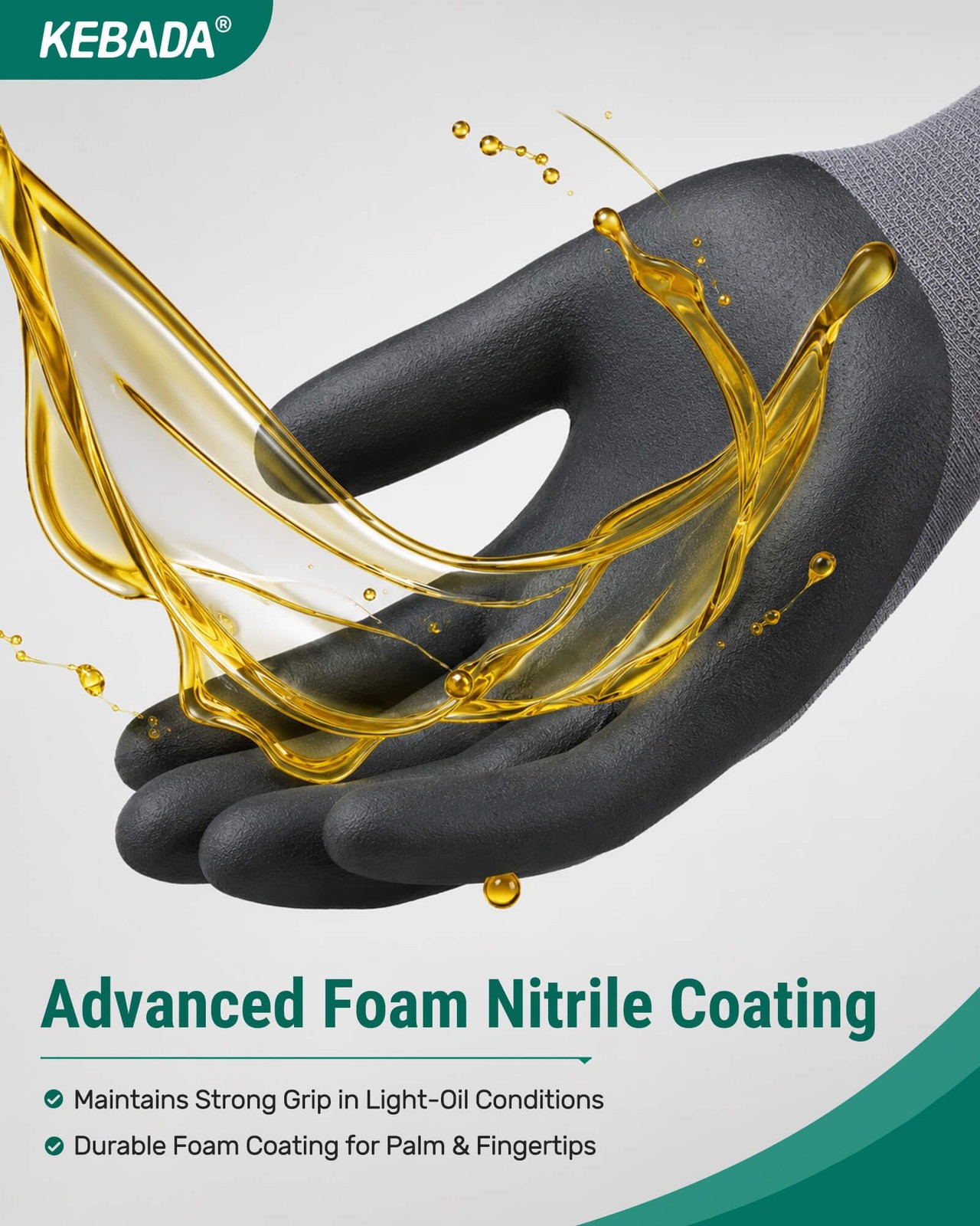 W5-12 Pairs Safety Work Gloves Foam Nitrile Coated, Seamless Knit Nylon Glove…