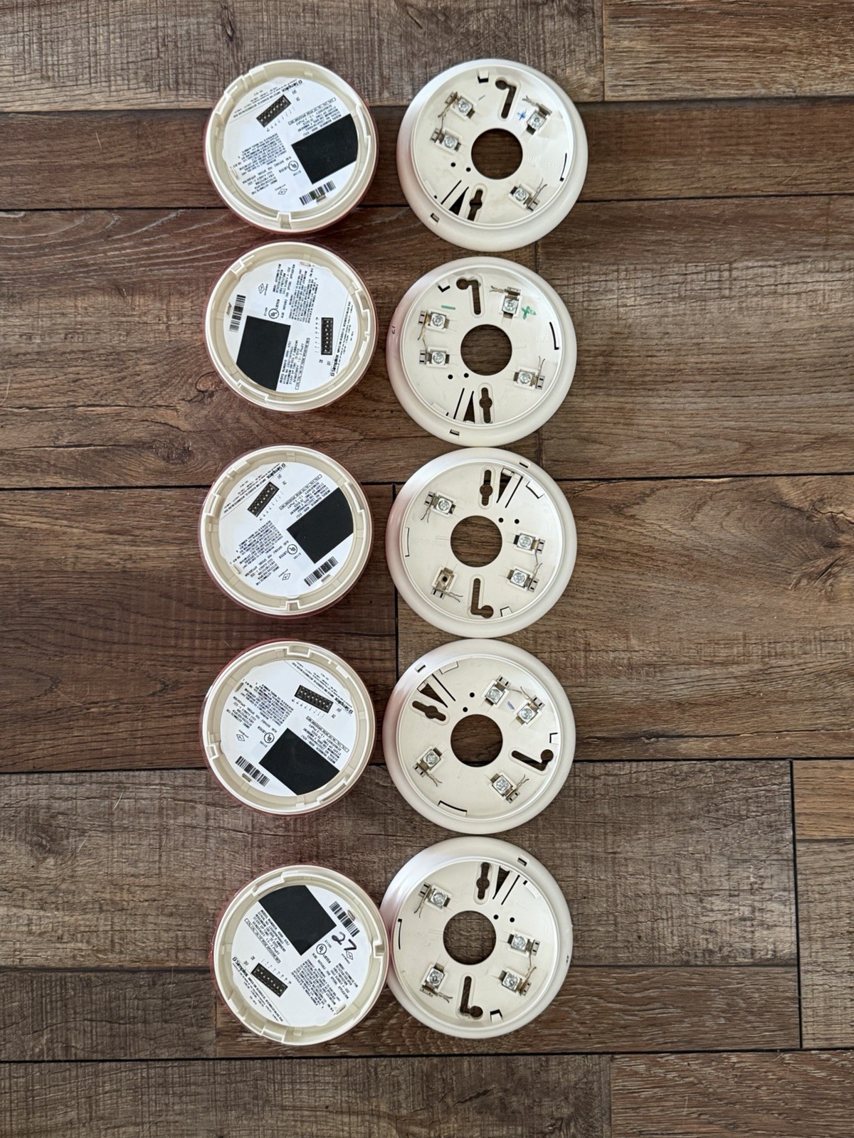 Simplex 4098-9757 Smoke Detectors With Hardwired Base. Lot Of 5 For Sale