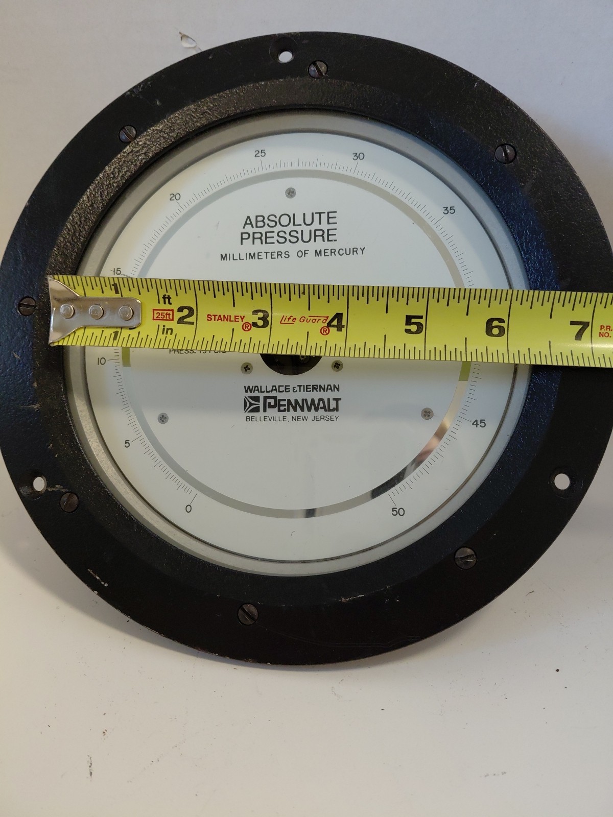 Absolute Pressure Millimeters Of Mercury Wallace & Tiernan PENNWALT Model FA…