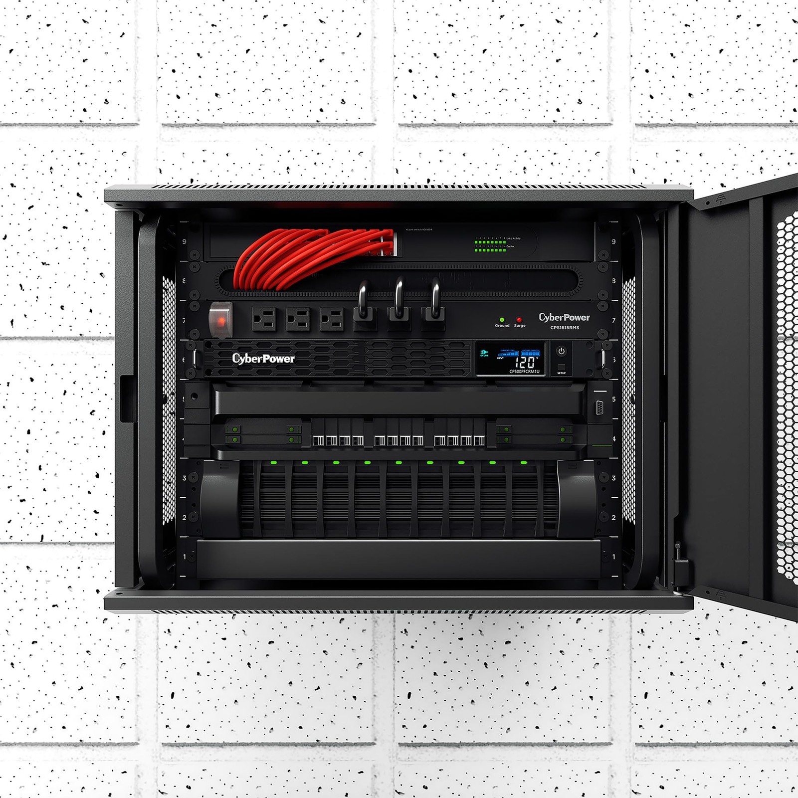 CyberPower CP500PFCRM1U PFC Sinewave UPS Battery Backup and Surge Protector, …