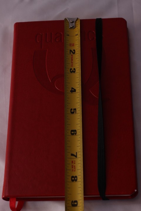 Red Hardcover Journal Notebook Elastic Closure Ribbon Bookmark – Qualtrics