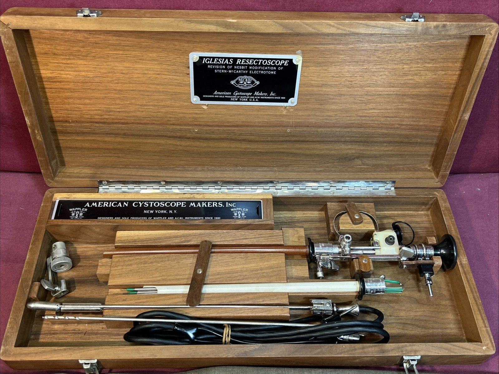 Vtg ACMI Iglesias Resectoscope Cystoscope Urology Surgical Instrument Set Oddity