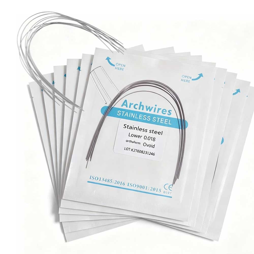 Dental Orthodontic Stainless Steel Round Arch Wire Ovoid Form 50 packs