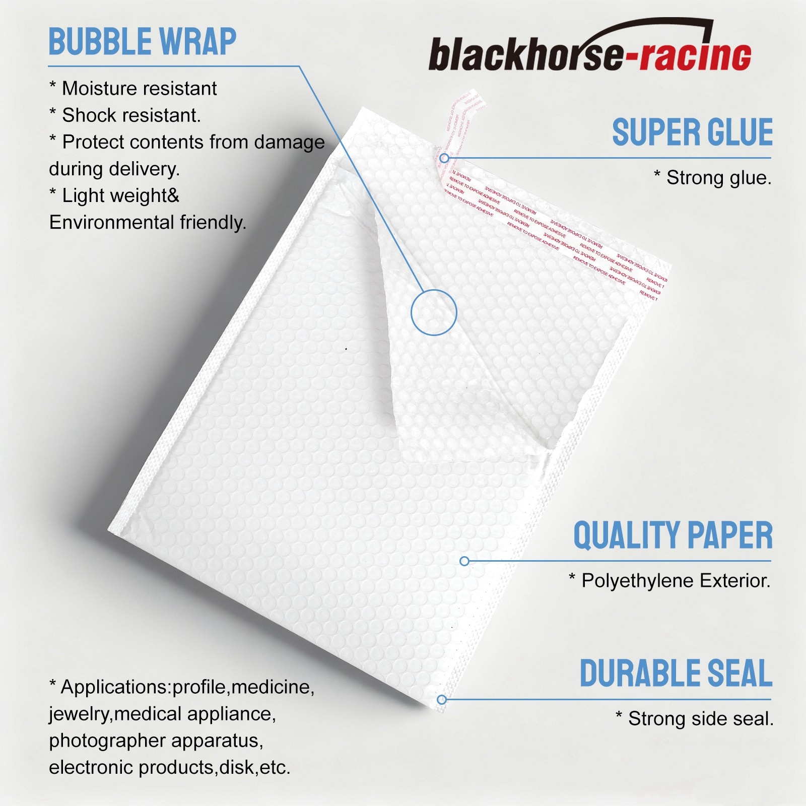 6.5″x9.25″ /9.5″x13.25″ /8.5″ x11.25″ Poly Bubble Padded Bubble Mailer Envelope
