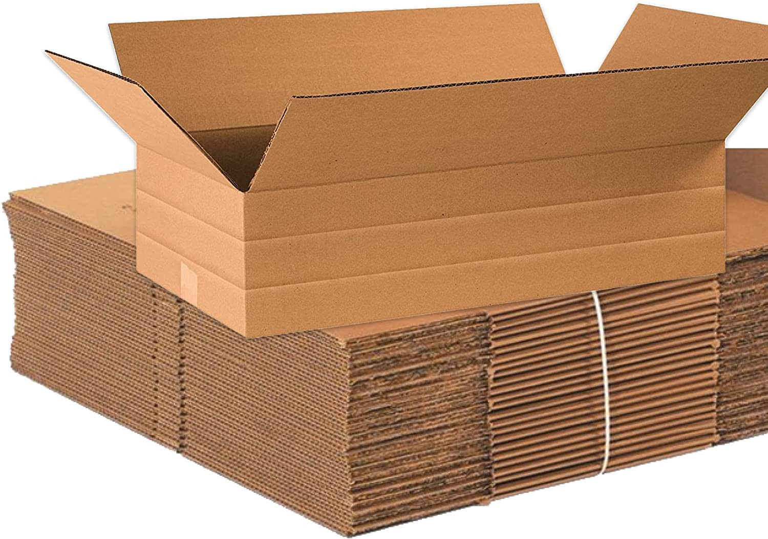 BOX USA Moving Boxes Multi-Depth Large, 24″L X 12″W X 6″H 20-Pack | Corrugated A