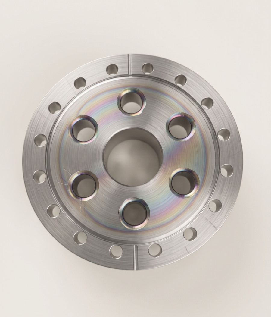 DN100CF 6″ Multiport Flange | 2.75″ CF Raised Center + 6x 1.33″ Ports | MDC