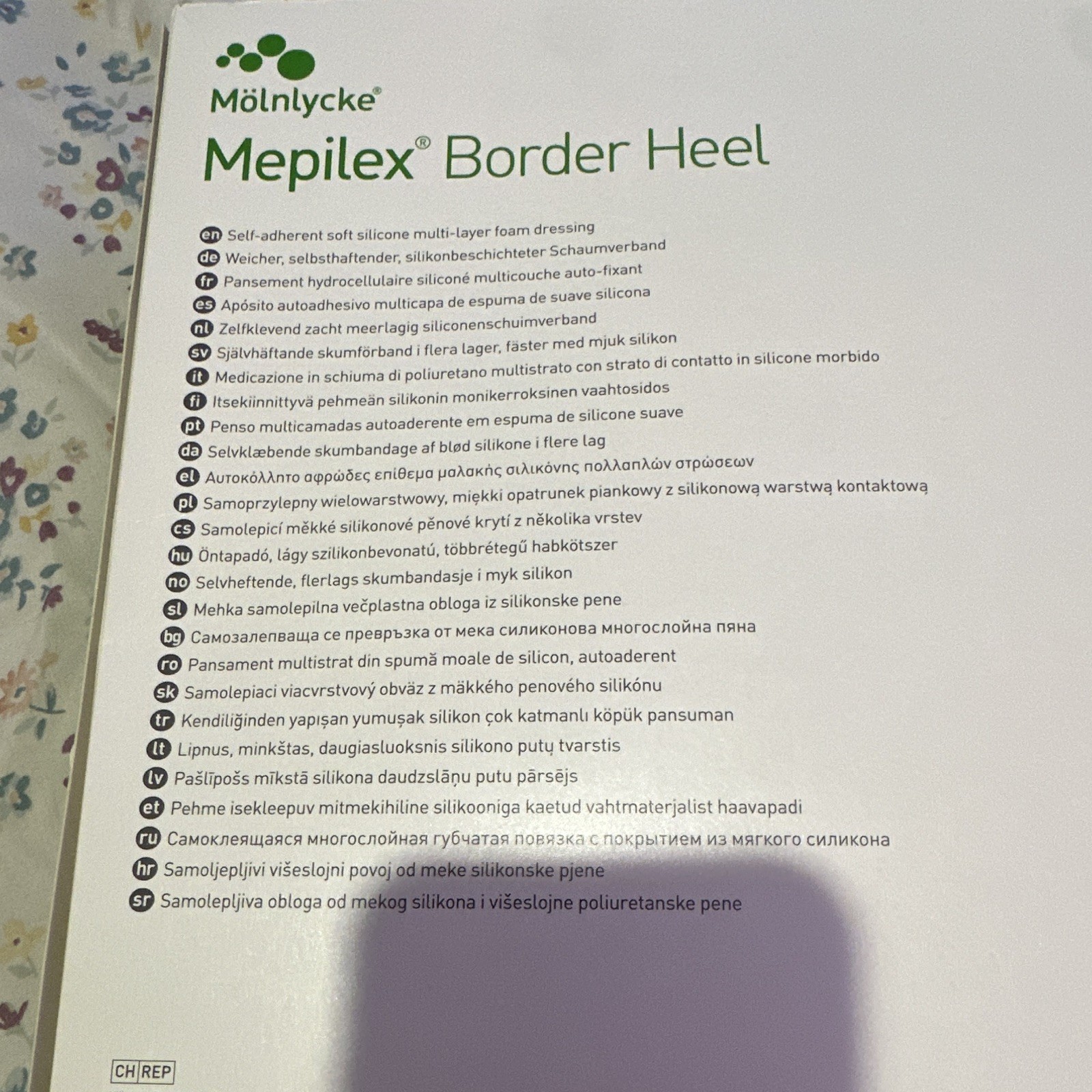 2 boxes of 10 Mölnlycke Mepilex Border Heel Foam Dressing 22x23cm Self-Adherent
