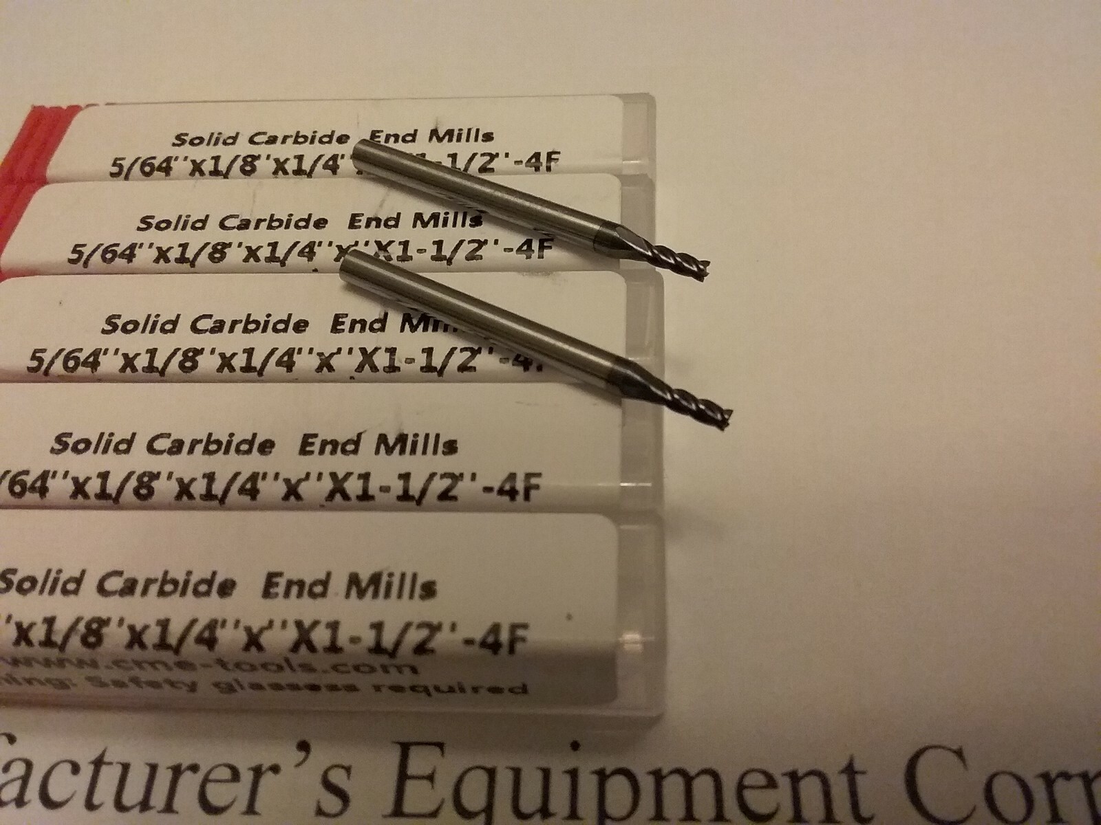 5pcs 5/64″ Carbide End Mill Tialn Coated, 4flt square center-cutting 1006-TN-564