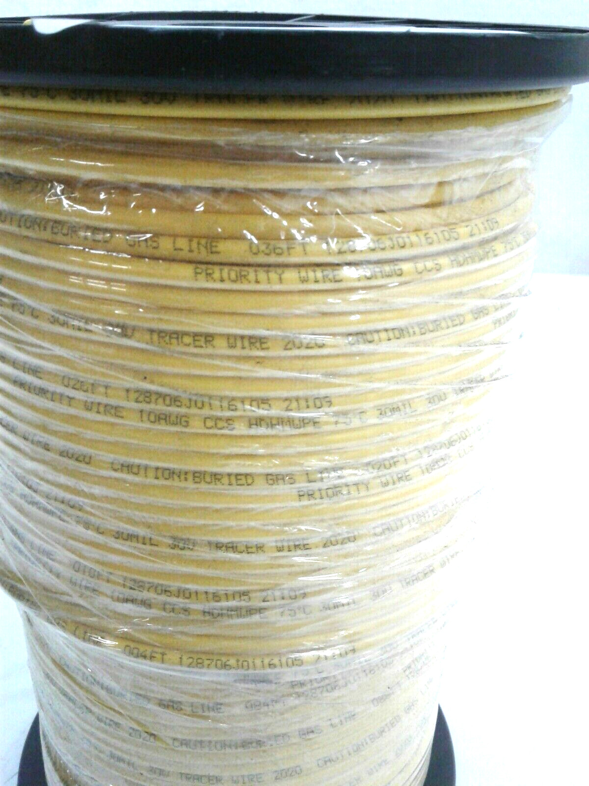 Priority 10SOLTW-CCS-YW500 Tracer Wire 10AWG 30mil 75°C 30V Yellow 500′ Roll