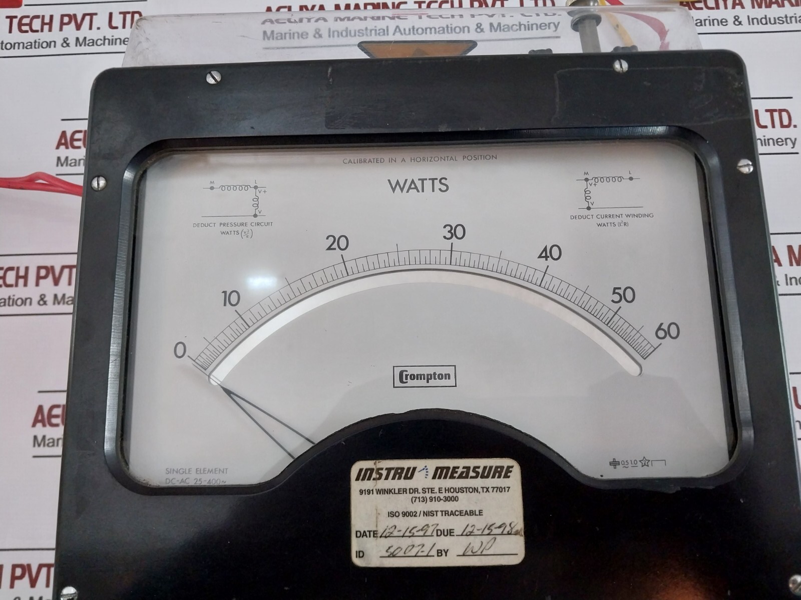CROMPTON 0 to 60 Watts Single Element Meter, DC-AC 25-400