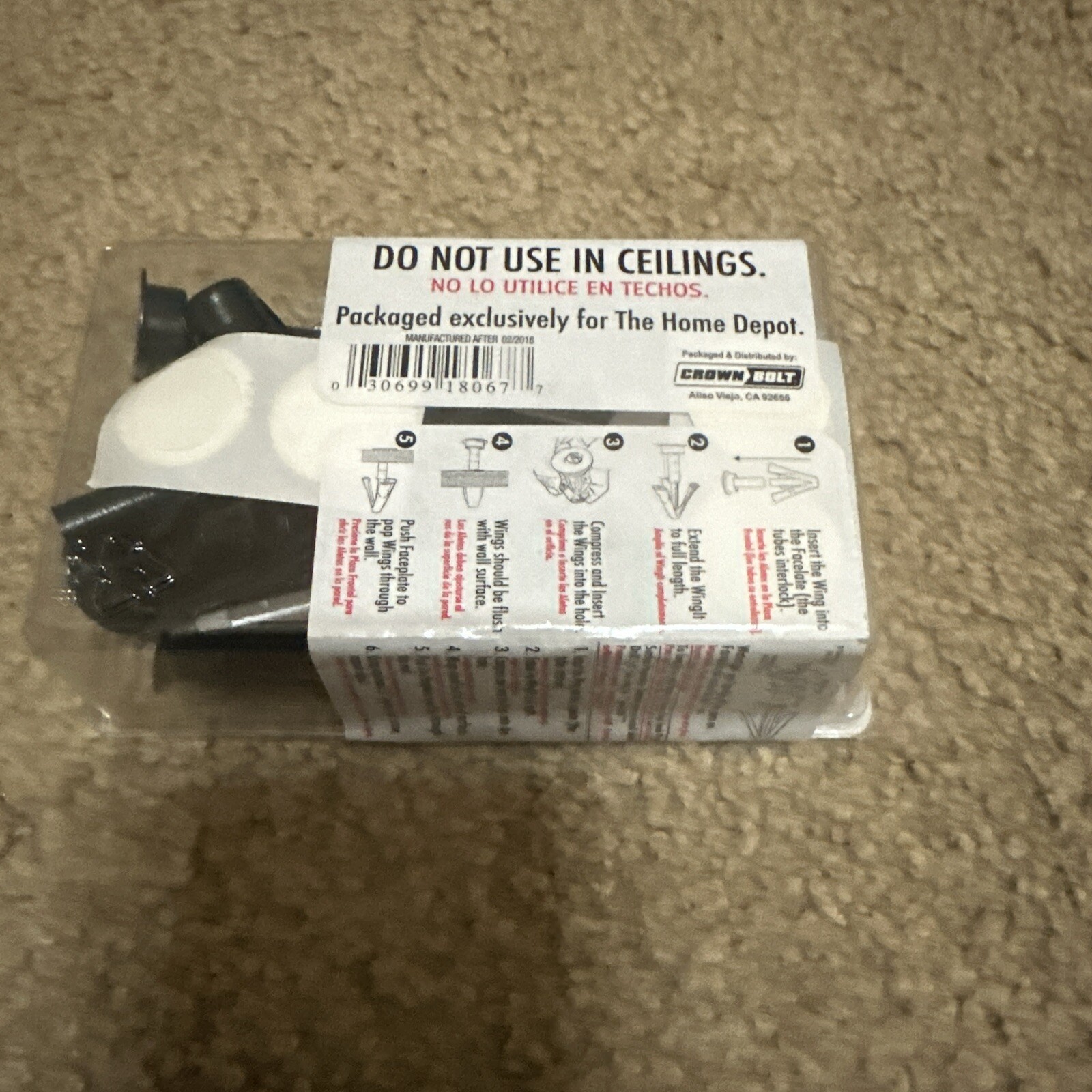 18067 WingIts World’s Strongest Fastener 6 Anchors Rated to 300Lbs. USA Made