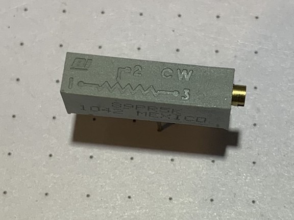 5 K Ohm, .75 Watt, PC Pin, Trimmer Potentiometer, Cermet, 20.0 Turns Side Adjust