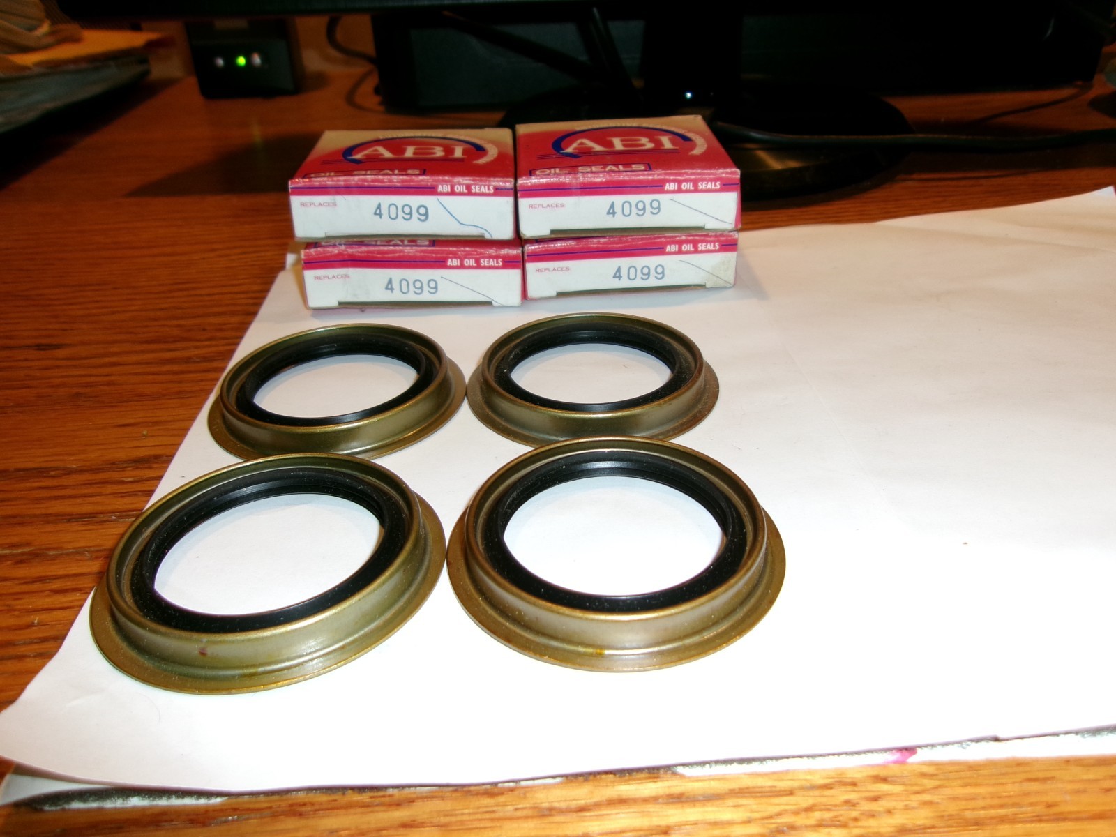4 (four) ABI 4099 OIL SEALS = $19.96 = $4.99 EACH = FREE SHIPPING ~CR 16599