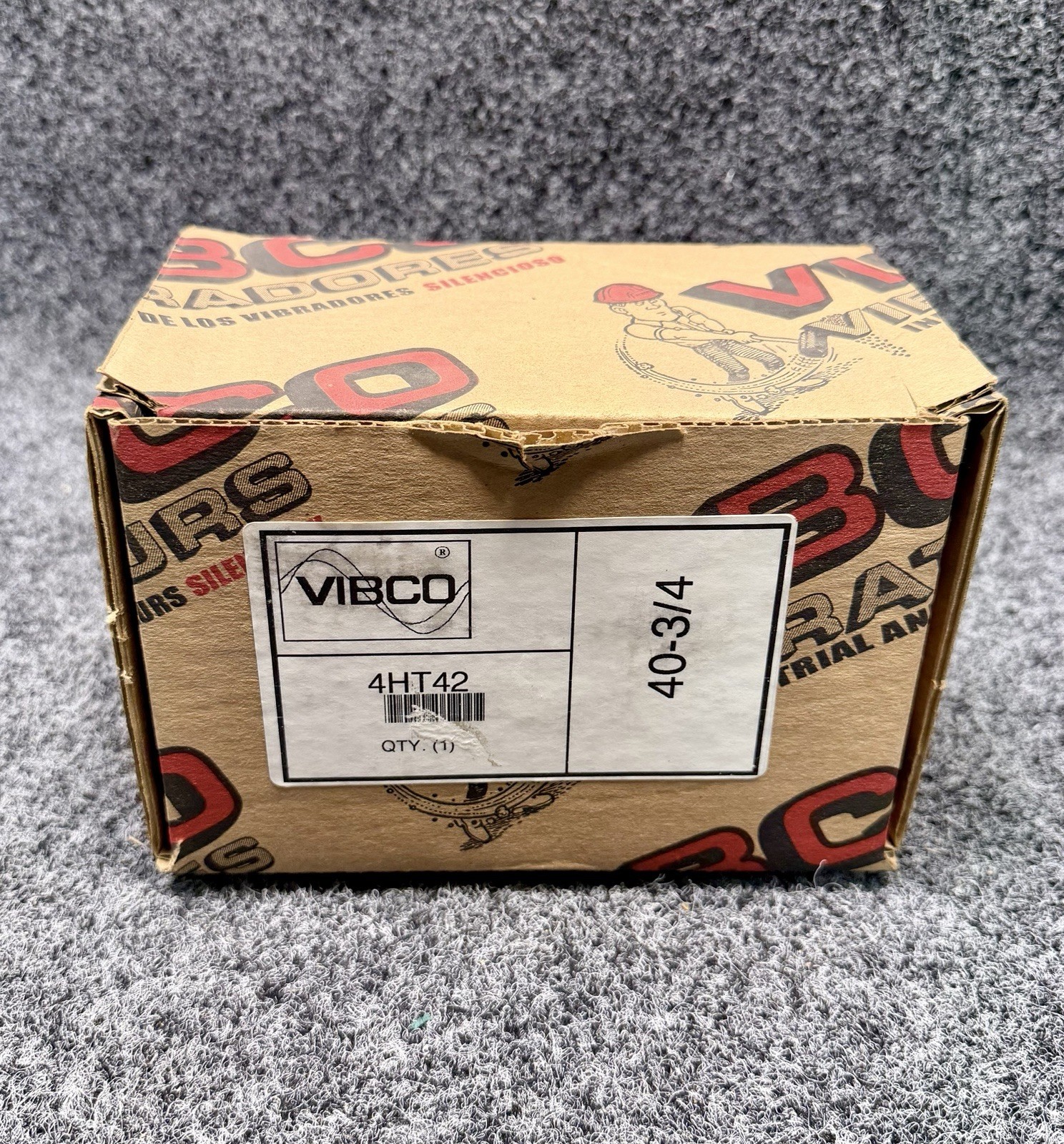 VIBCO 40-3/4 End Mount Piston Vibrator 13000 vpm, 100 lb to 200 lb Pneumatic