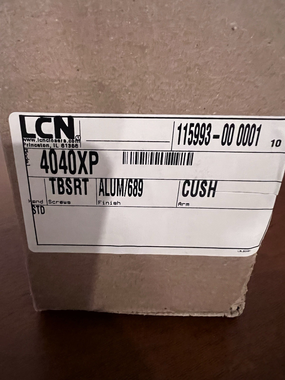 lcn 4040XP TBRST Alum/689 CUSH (FREE SHIPPING)