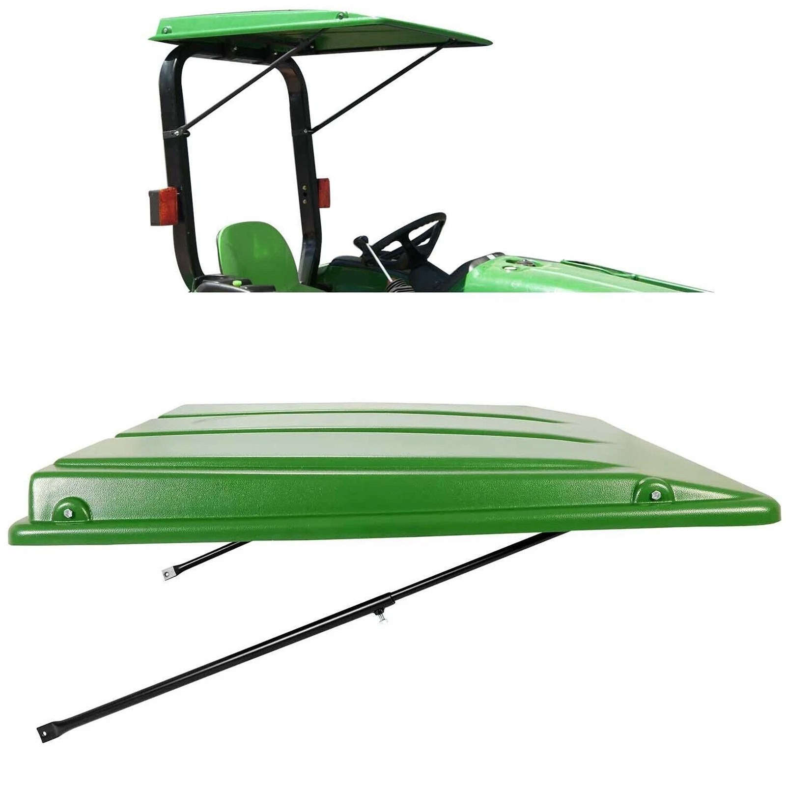Green Tractor Sun Shade Canopy For John Deere Compact Utility Tractors with ROPS