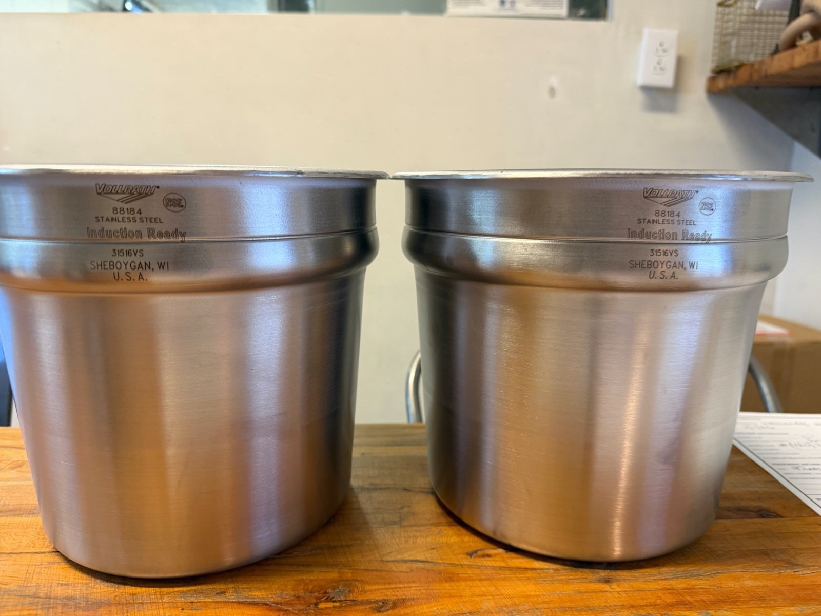 Vollrath 88184 Induction Ready 7 Quart Inset Pan SET OF 2