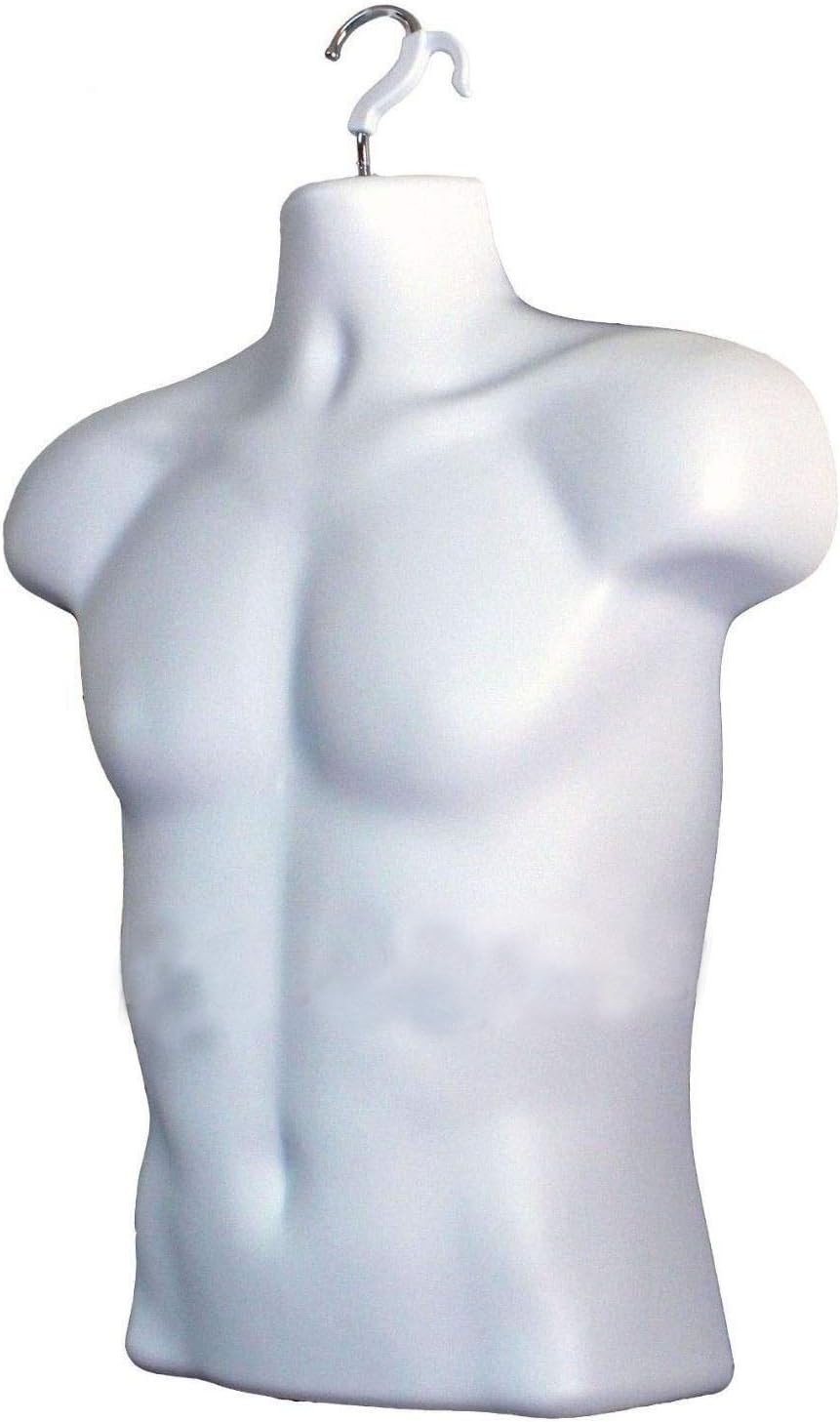 Elegant Male Mannequin Torso – Hollow Back Dress Form for T-Shirt Display