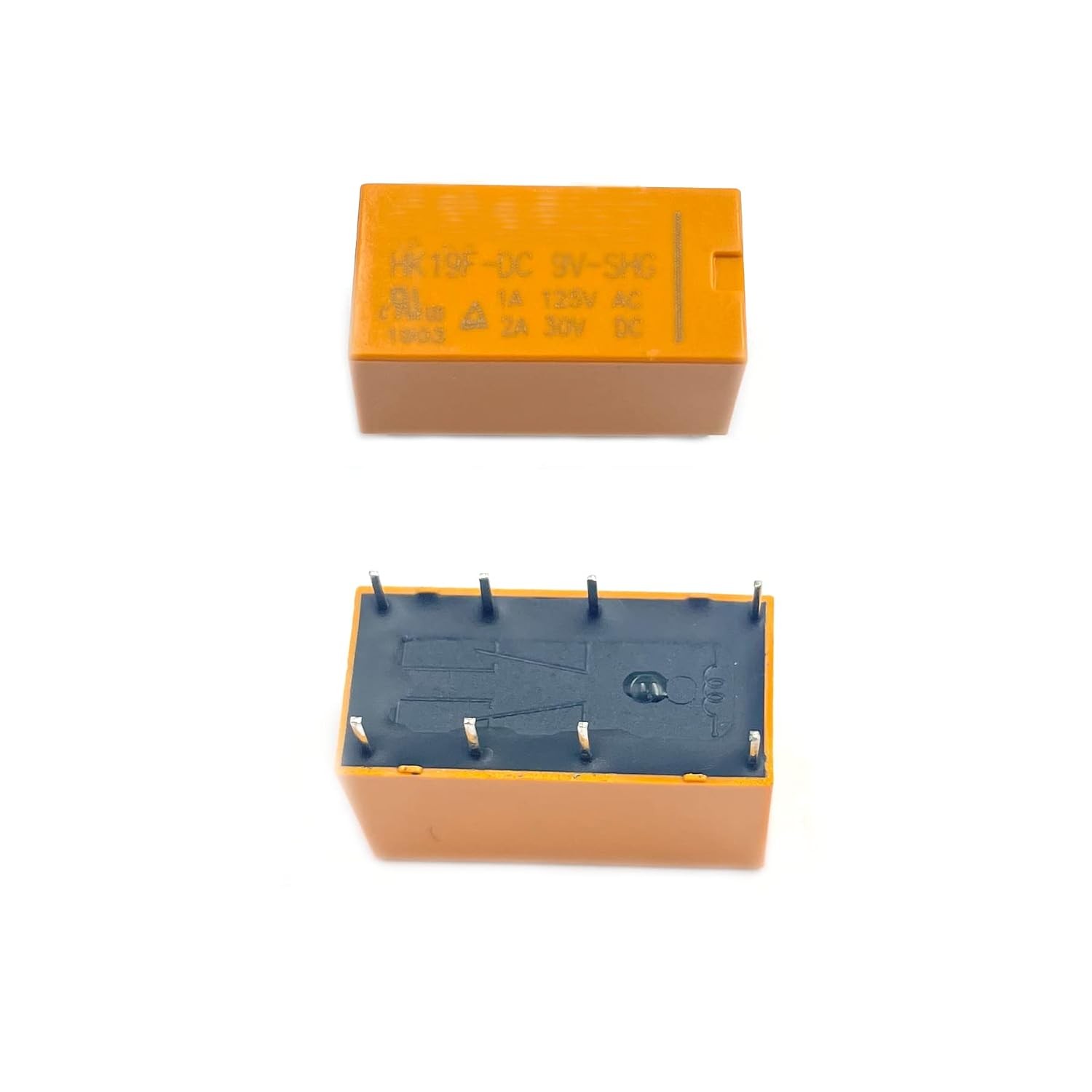 10Pcs PCB Mount DPDT DC Power Relay Coil, 8-Pin Micro Relay Size: 9v