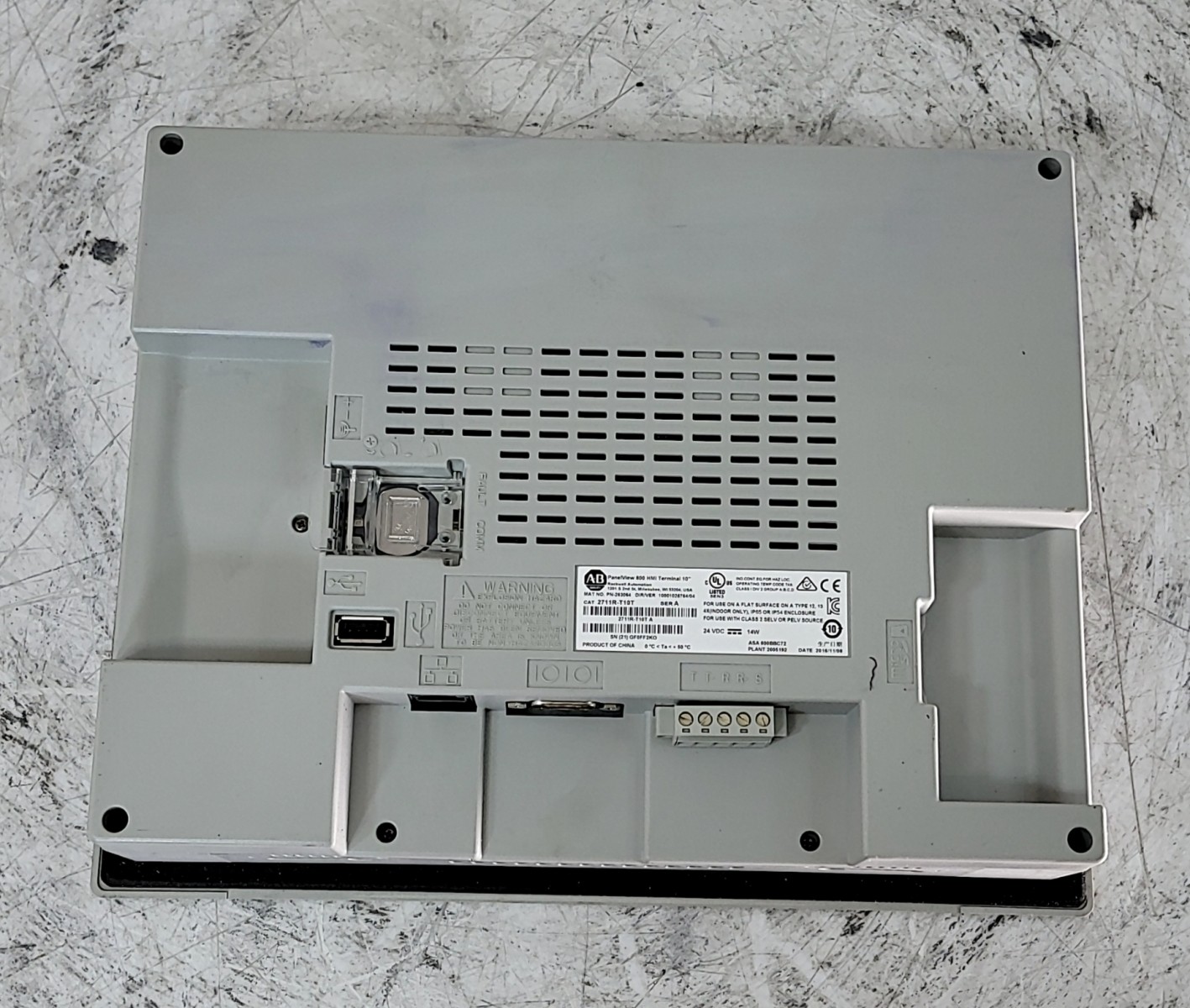 ALLEN-BRADLEY panelview 800 2711R-T10T A hmi terminal 10″ SEE NOTES