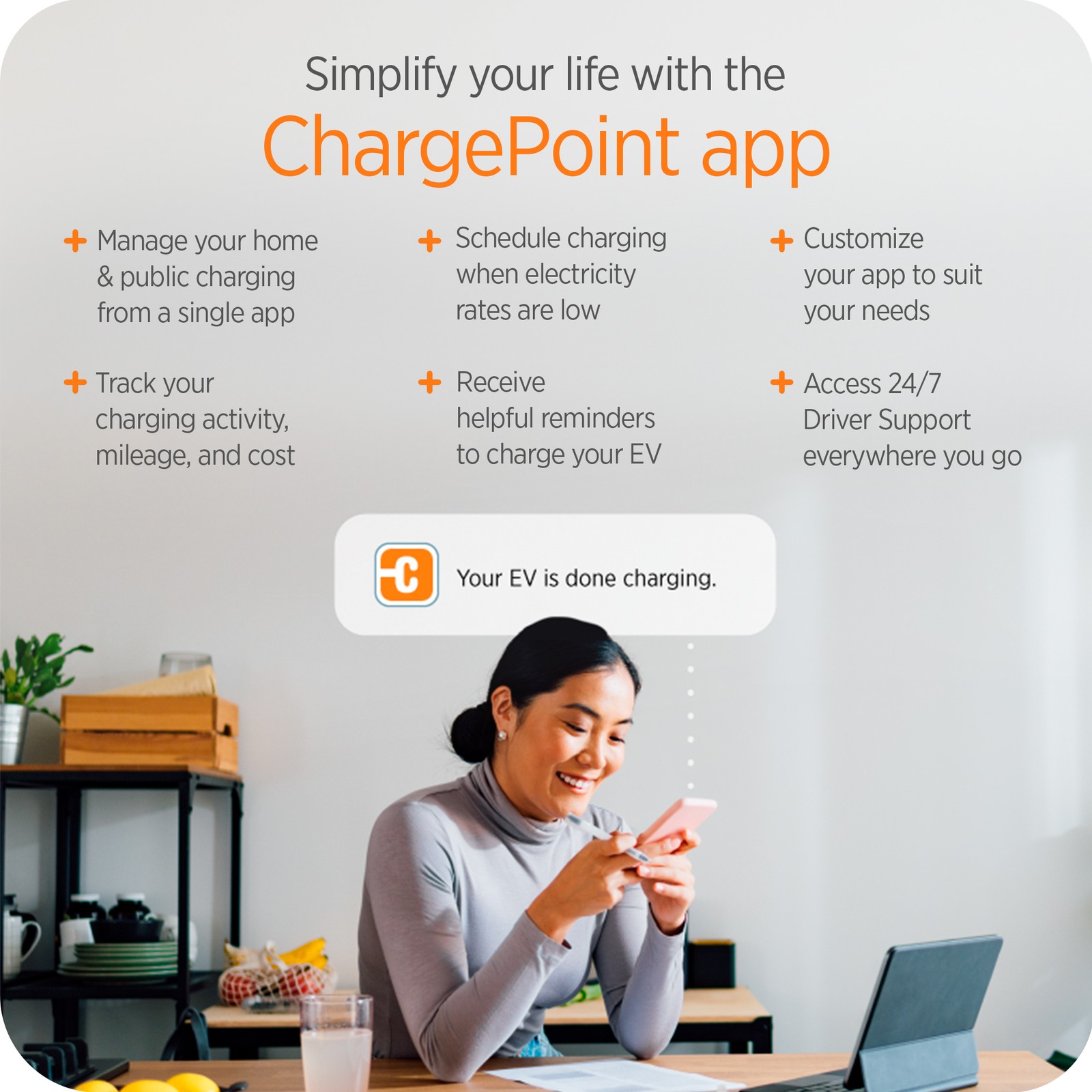 ChargePoint Home Flex lvl2 WiFi NEMA14-50 Plug Electric Vehicle EV Charger(Used)