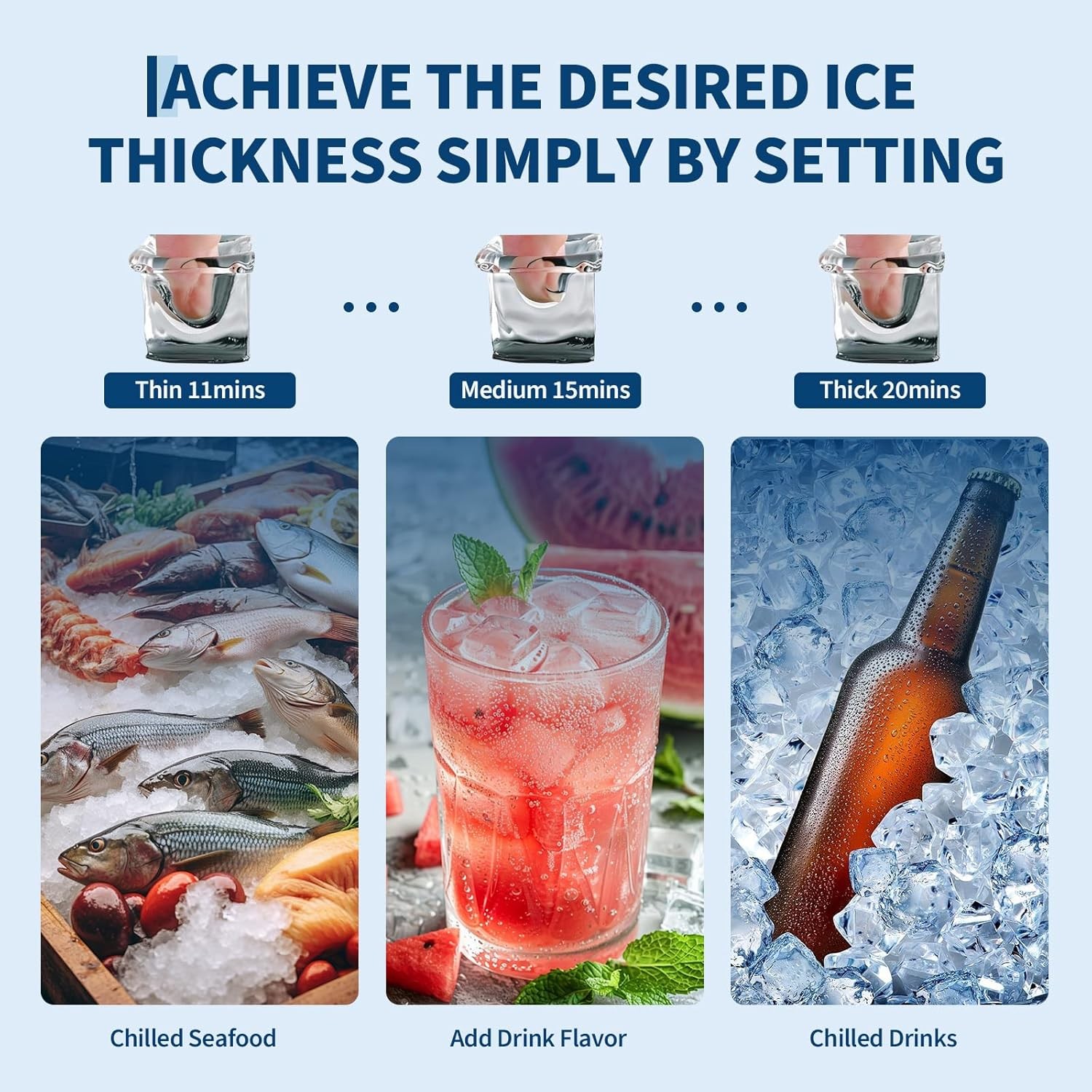 ✅Commercial Ice Maker Machine, 150 LBS/Day, Under Counter Ice Machine with 40 L