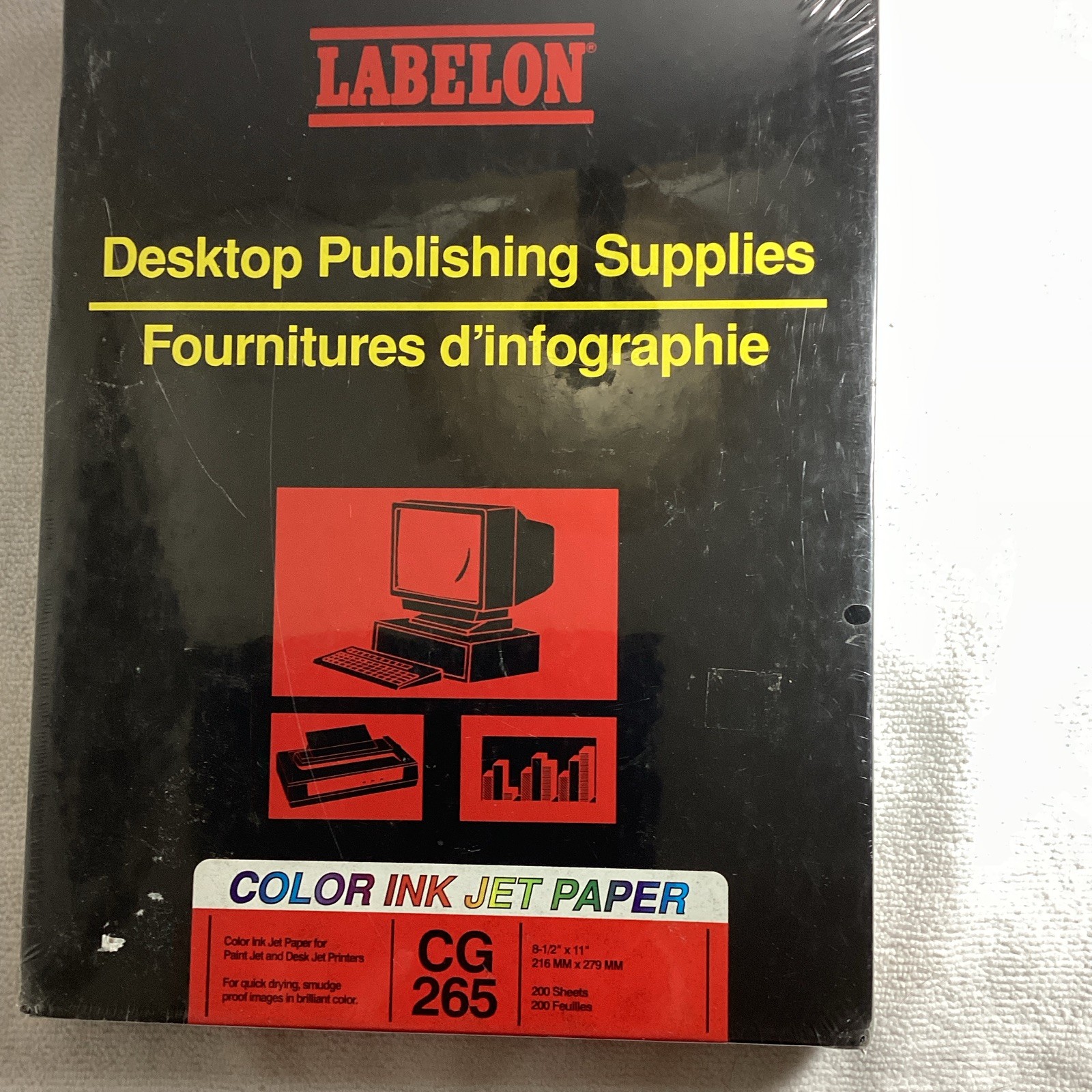 LABELON Inkjet Paper CG 265 Letter 8.5 x 11 White Color Ink Jet Paper new