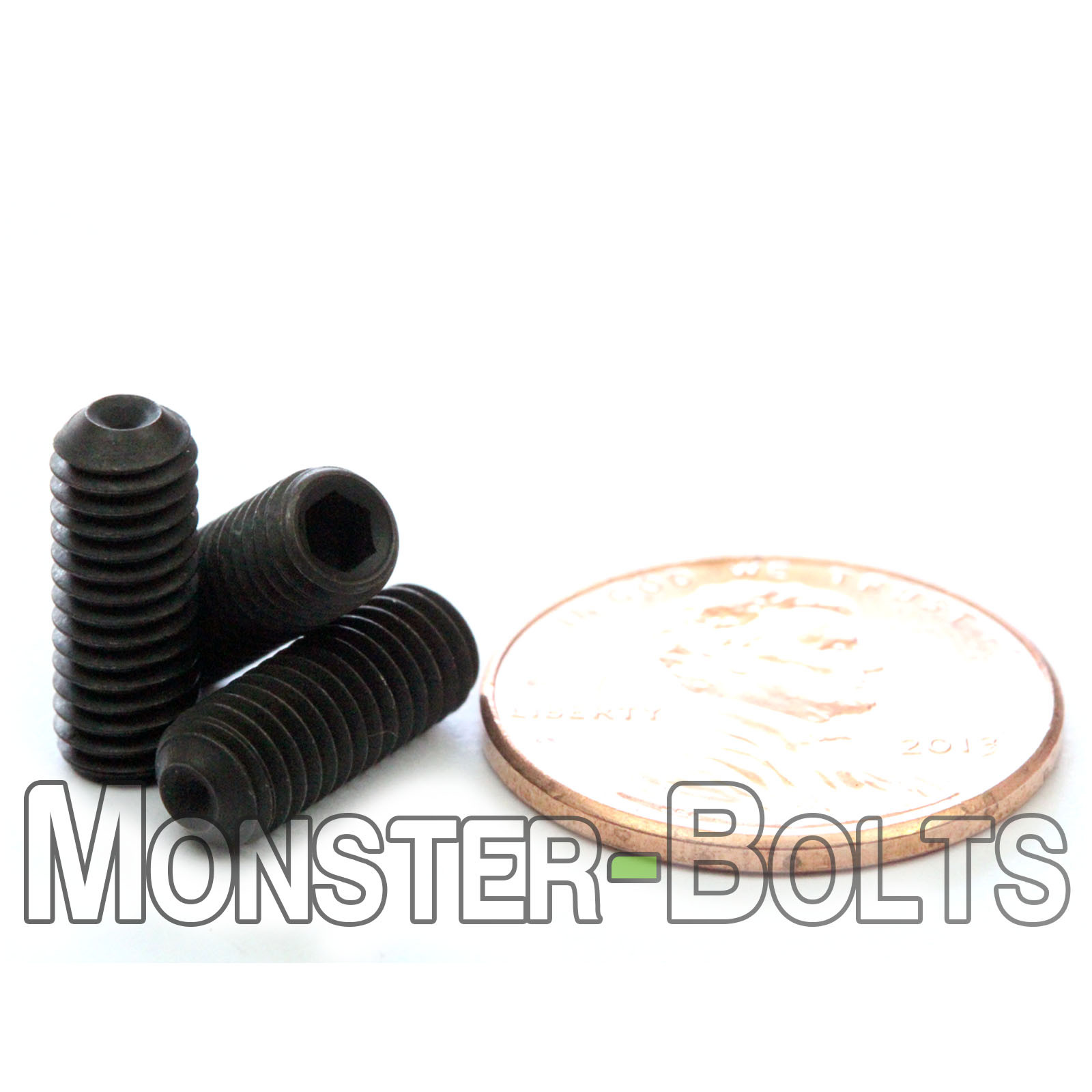 #10-32 Cup Point Socket Set Screws, Fine Thread SAE Alloy Steel w/ Black Oxide
