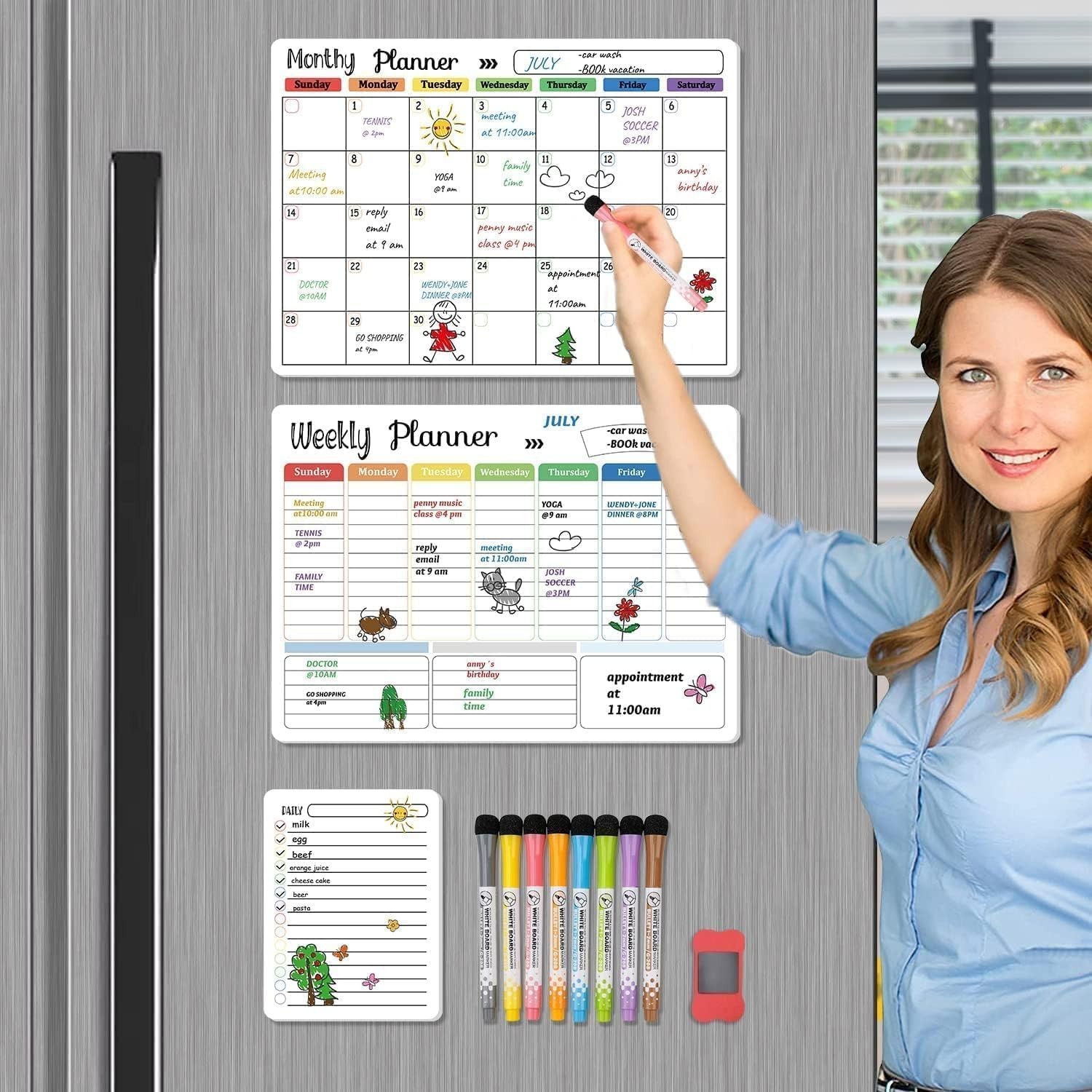 Fridge & Wall Organiser – Monthly, Weekly, Daily