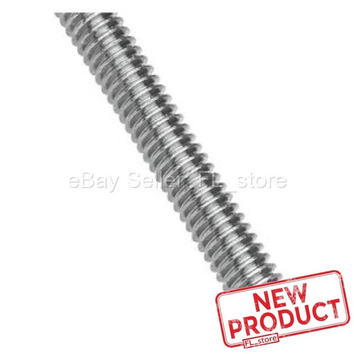Threaded Rod 1/2-13 x 6 Feet All Thread Zinc Plated Steel 72″ Long Full NEW