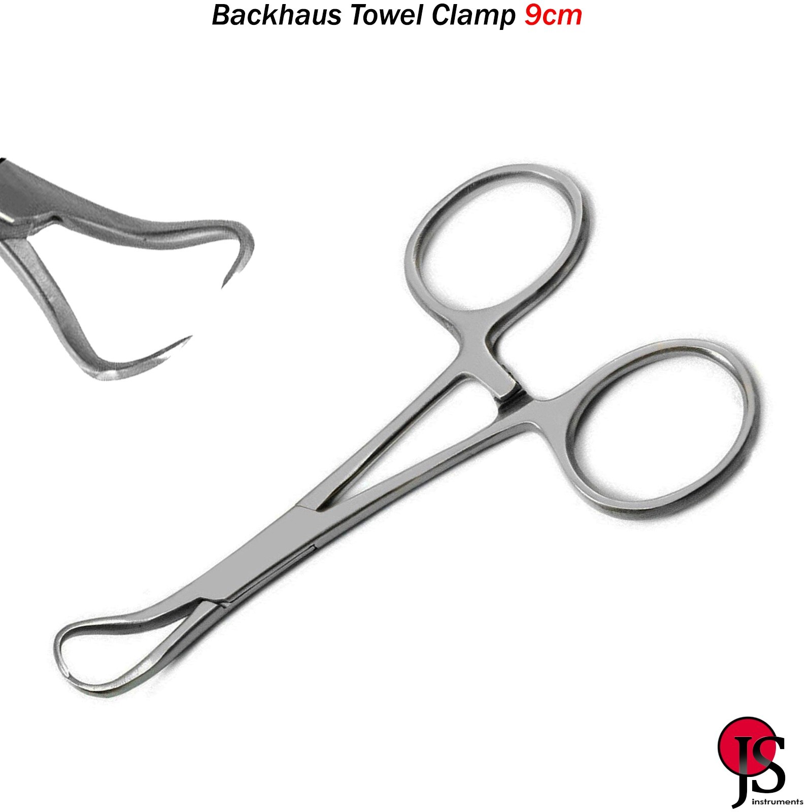 Backhaus Towel Clamp Forceps 9cm Hemostatic Surgical Veterinary Instruments 5PCS
