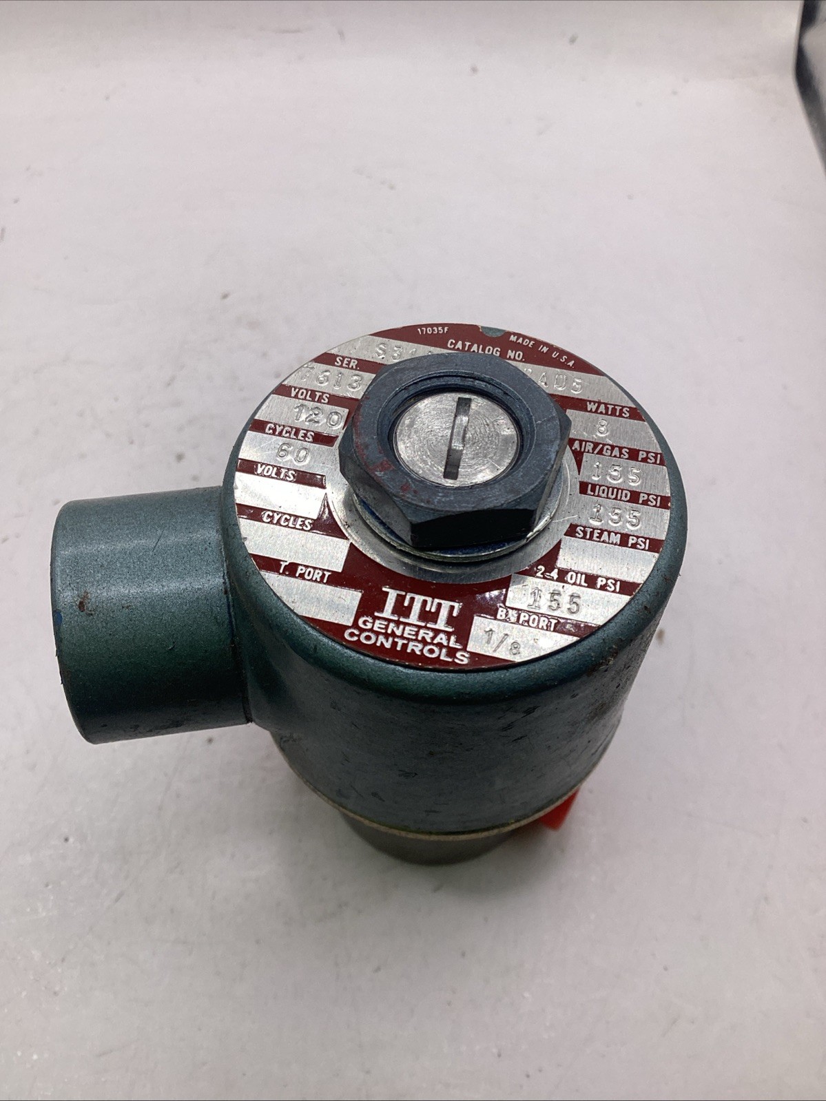 ITT General Controls S311AM02N2AD5 Series 7613A Solenoid Valve Used