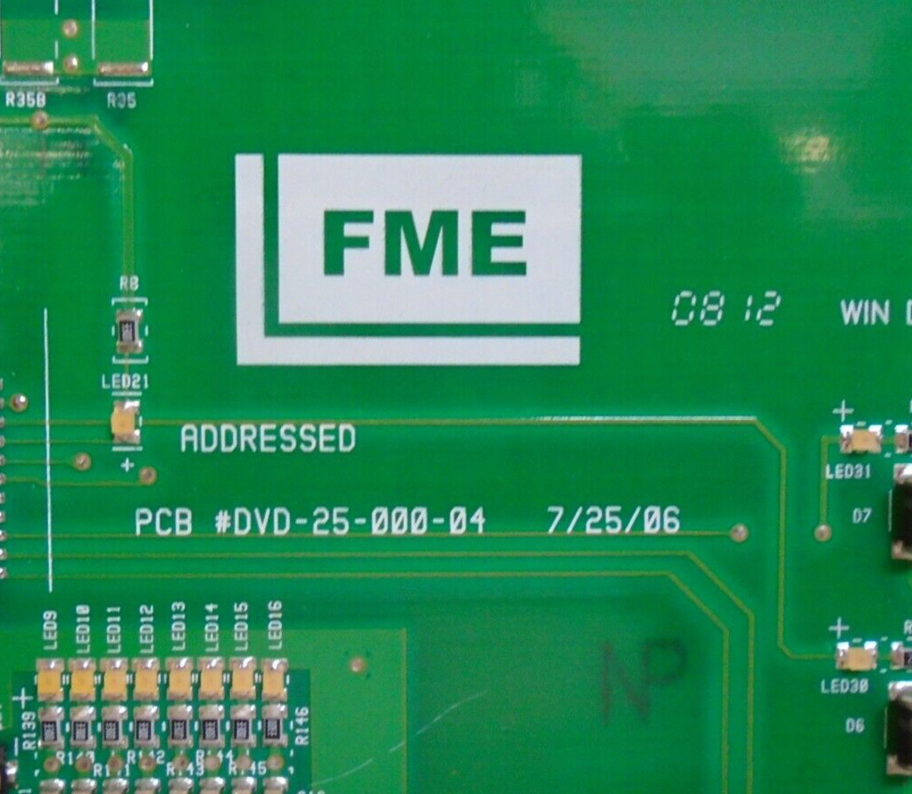 Used FME Auxiliary I/O Controller PCB Board | PCB #DVD-25-000-04