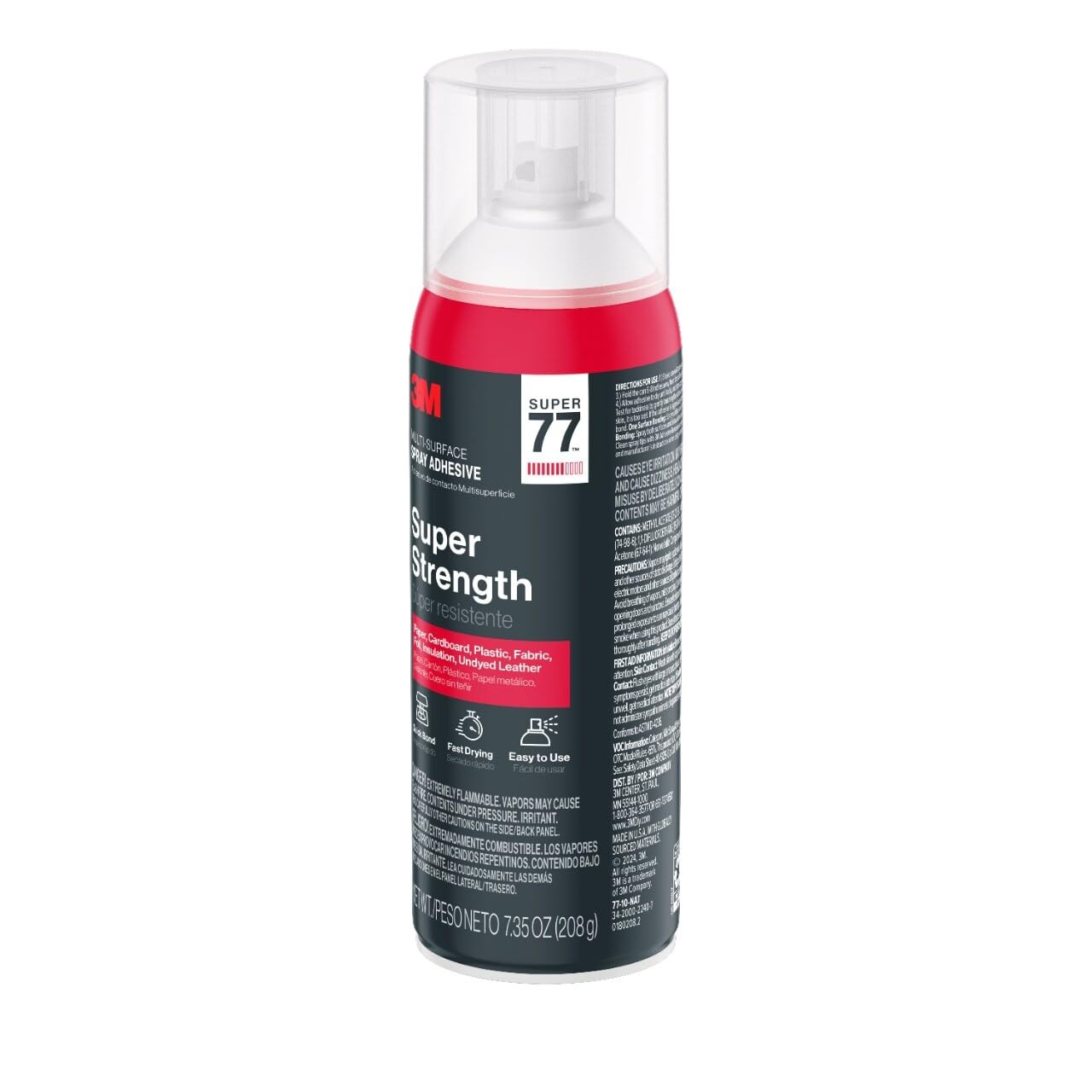 3M Super 77 Multi-Surface Spray Adhesive | Provides Secure Bond In 15 Seconds, D