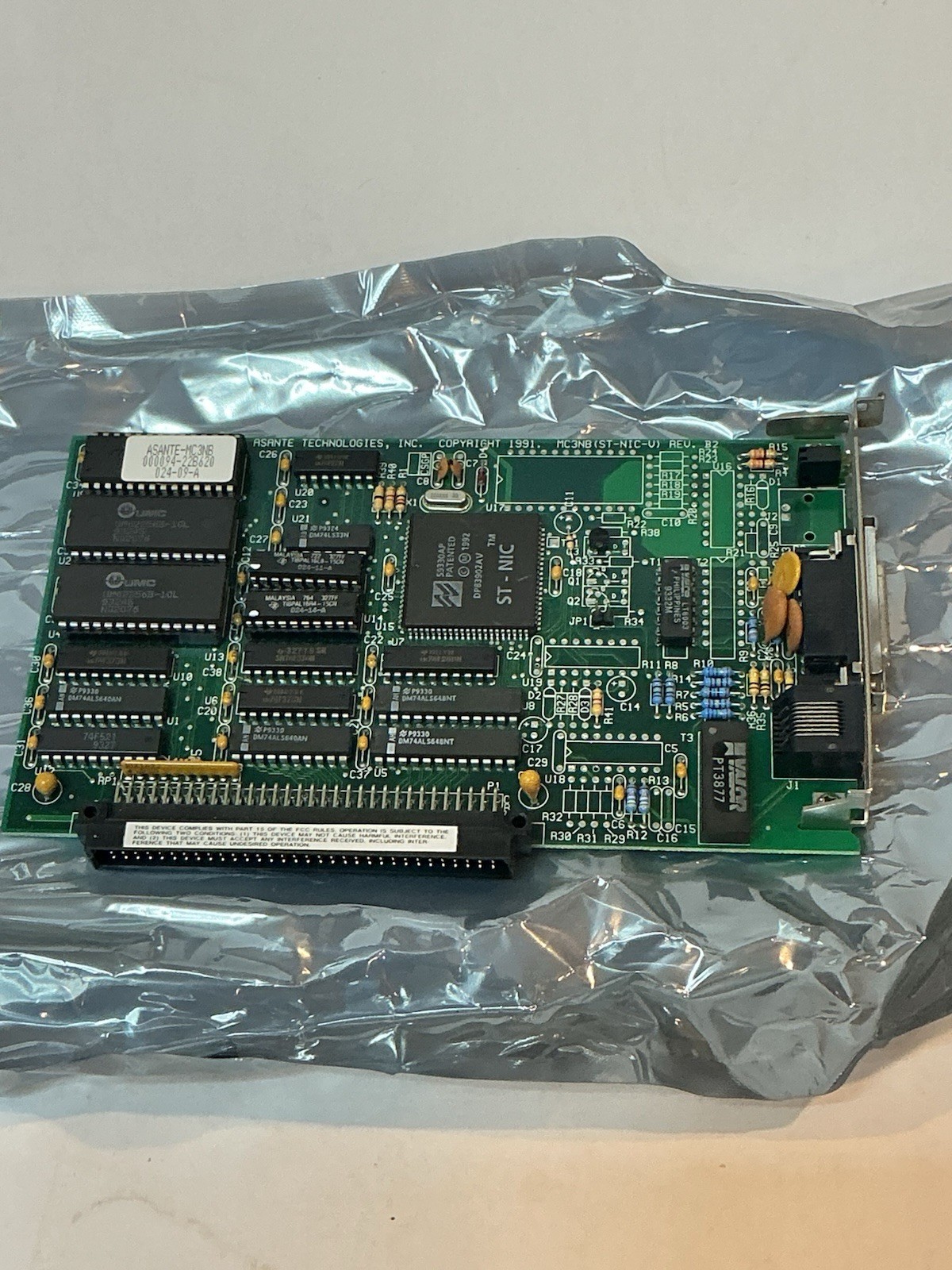 Asante Technologies MC3NB (ST-NIC-V) Macintosh NuBUS Card