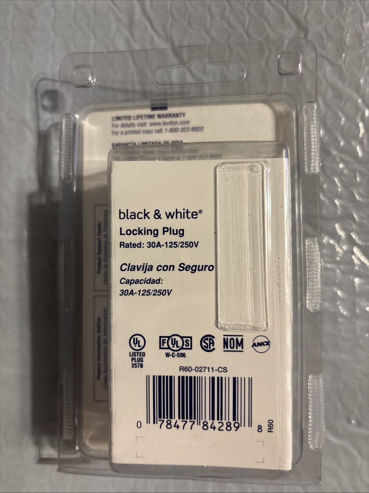 Leviton 30 Amp 125/250 Volt Nema L14-30P 3P, 4W Locking Plug