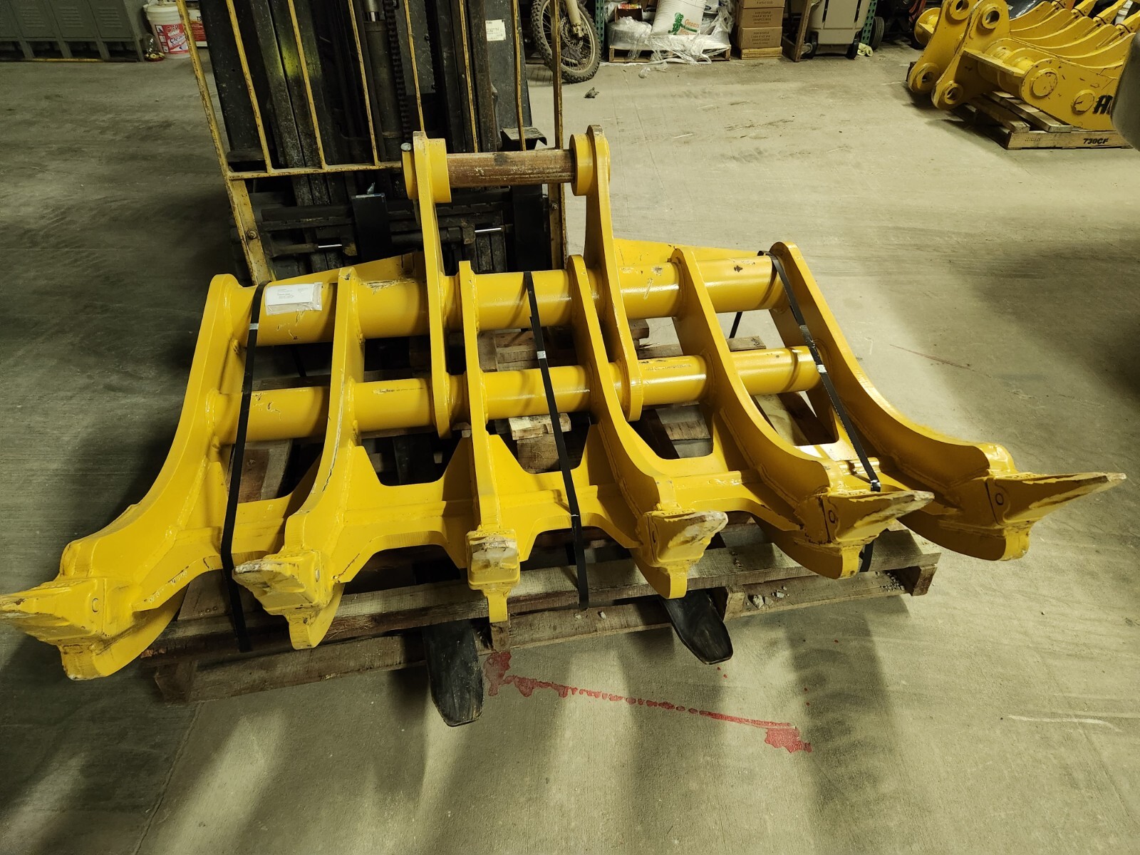 66″ Caterpillar 336 DB Linkage Root Rake CAT Excavator Stump Demo 90mm 100mm Pin