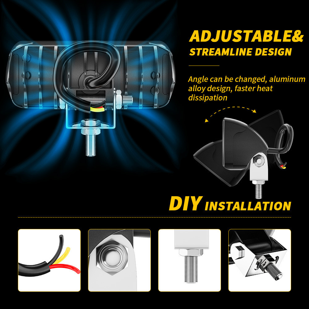 4x 45W LED Work Lights Headlights Fit Kubota Skid Steer SVL75 SVL95 V0511-53510