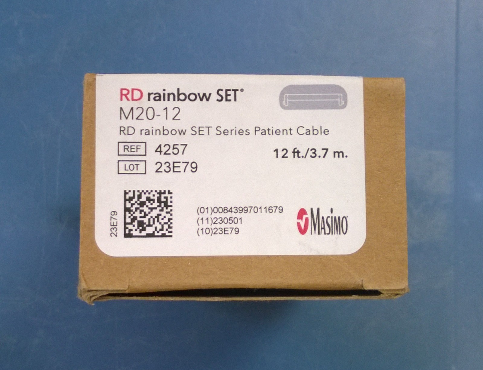 Masimo 4257 RD rainbow SET M20-12 patient cable, New in Box