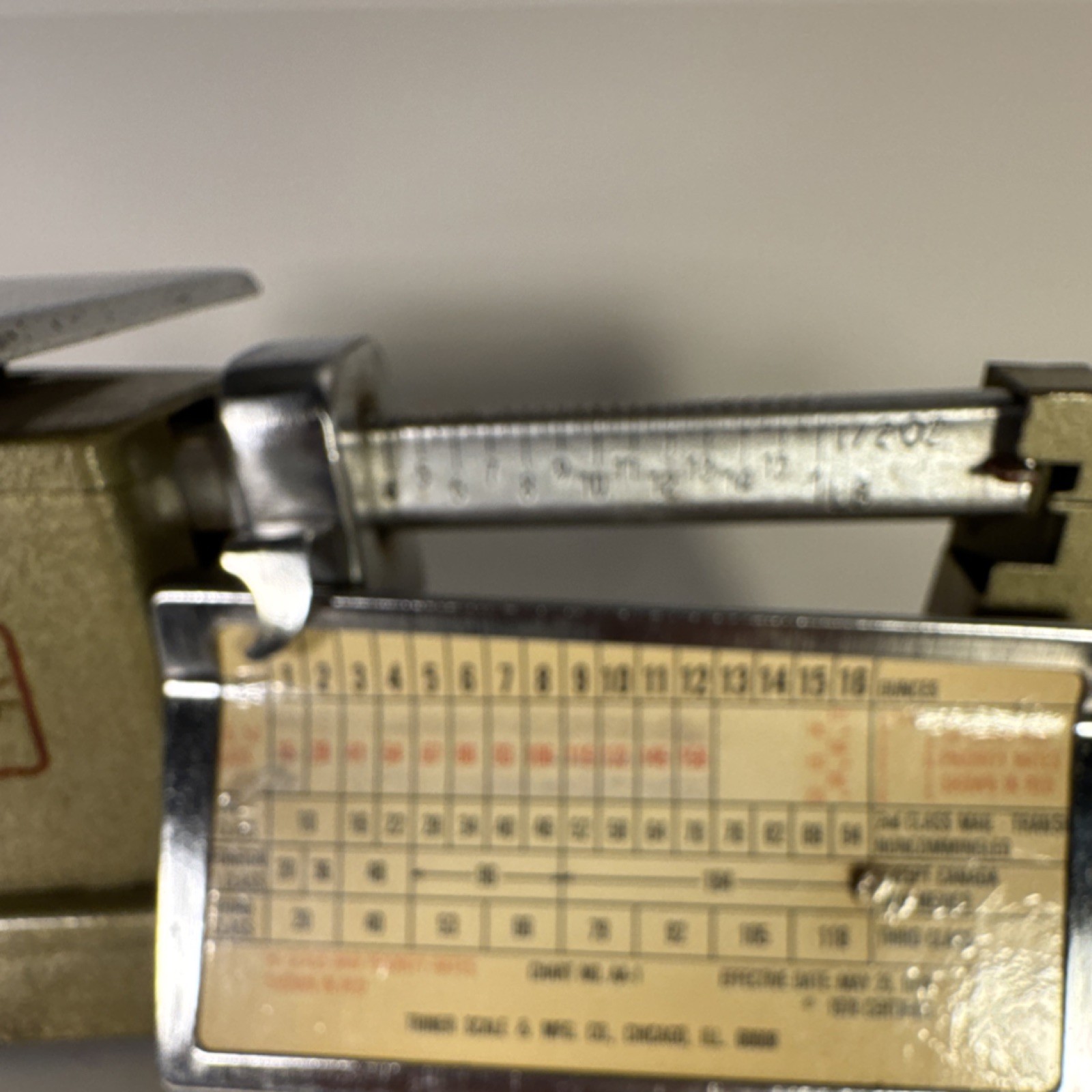 Triner AA-1 Vintage Postal Scale 1978 Certified Chicago IL