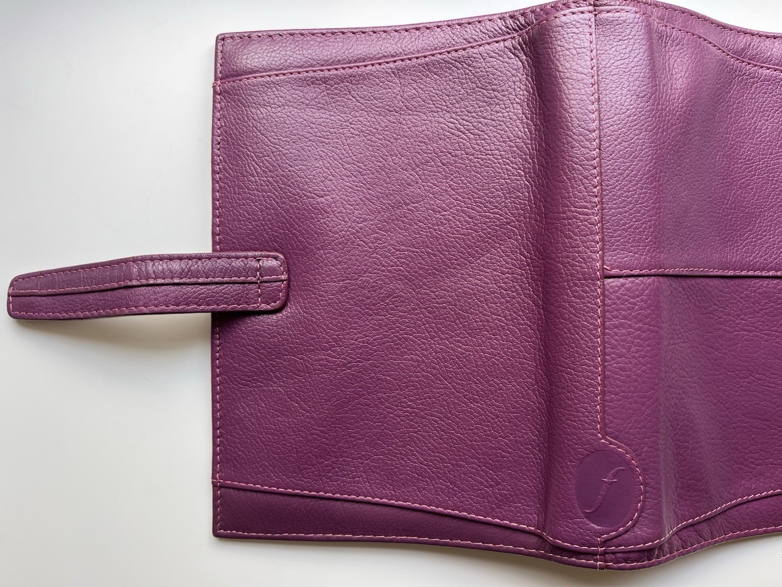 Filofax Aston Organizer “Orchid” Purple Deluxe Leather Personal Size EUC
