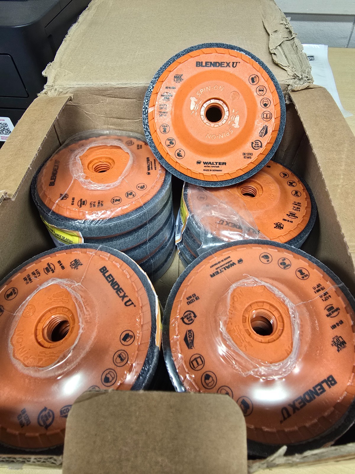 Walter 07U541 5×5/8-11 Blendex U Multi Purpose Finishing Cup Discs 20 pack