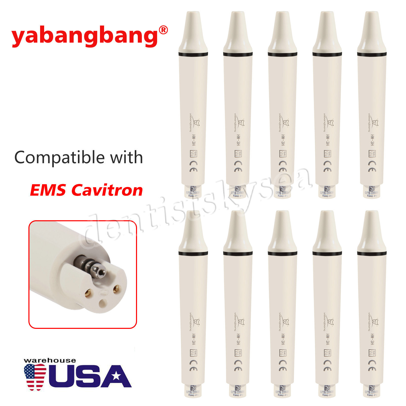 USA Dental Ultrasonic Piezo Scaler Handpiece HW-3H Fit EMS Scaler