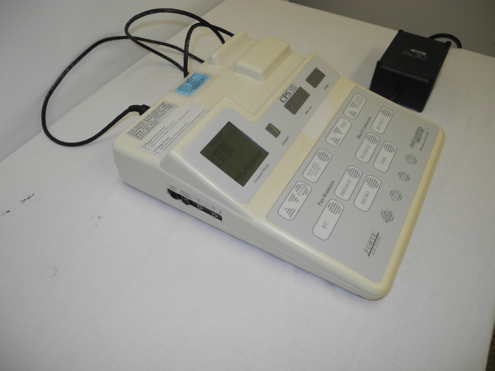 CHATTANOOGA FORTE 400 STIM THERAPY UNIT W/ AC POWER ADAPTER