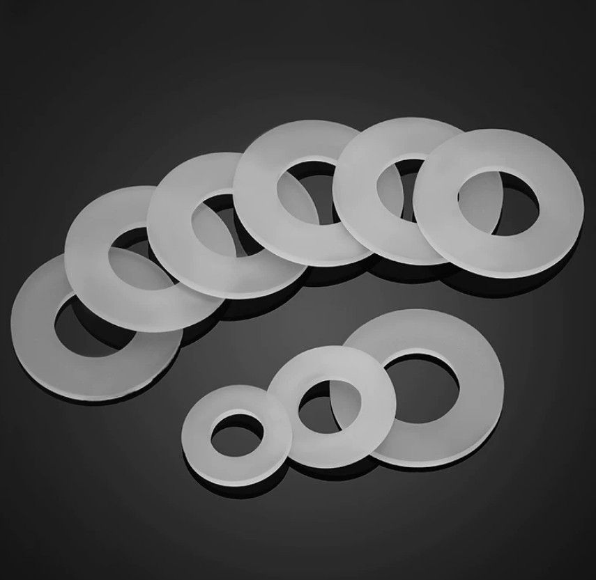 Silicone Washers Round Flat Sealing Gaskets Shock Absorption ID 2mm-45mm