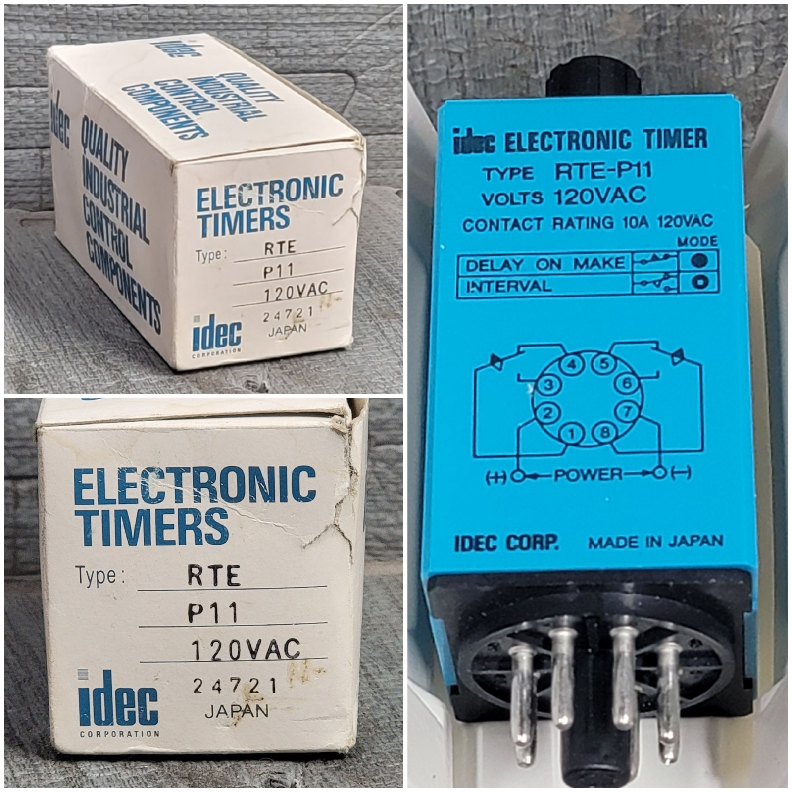 RTE-P11 Idec Relay New In Original Box 120VAC New Old Stock