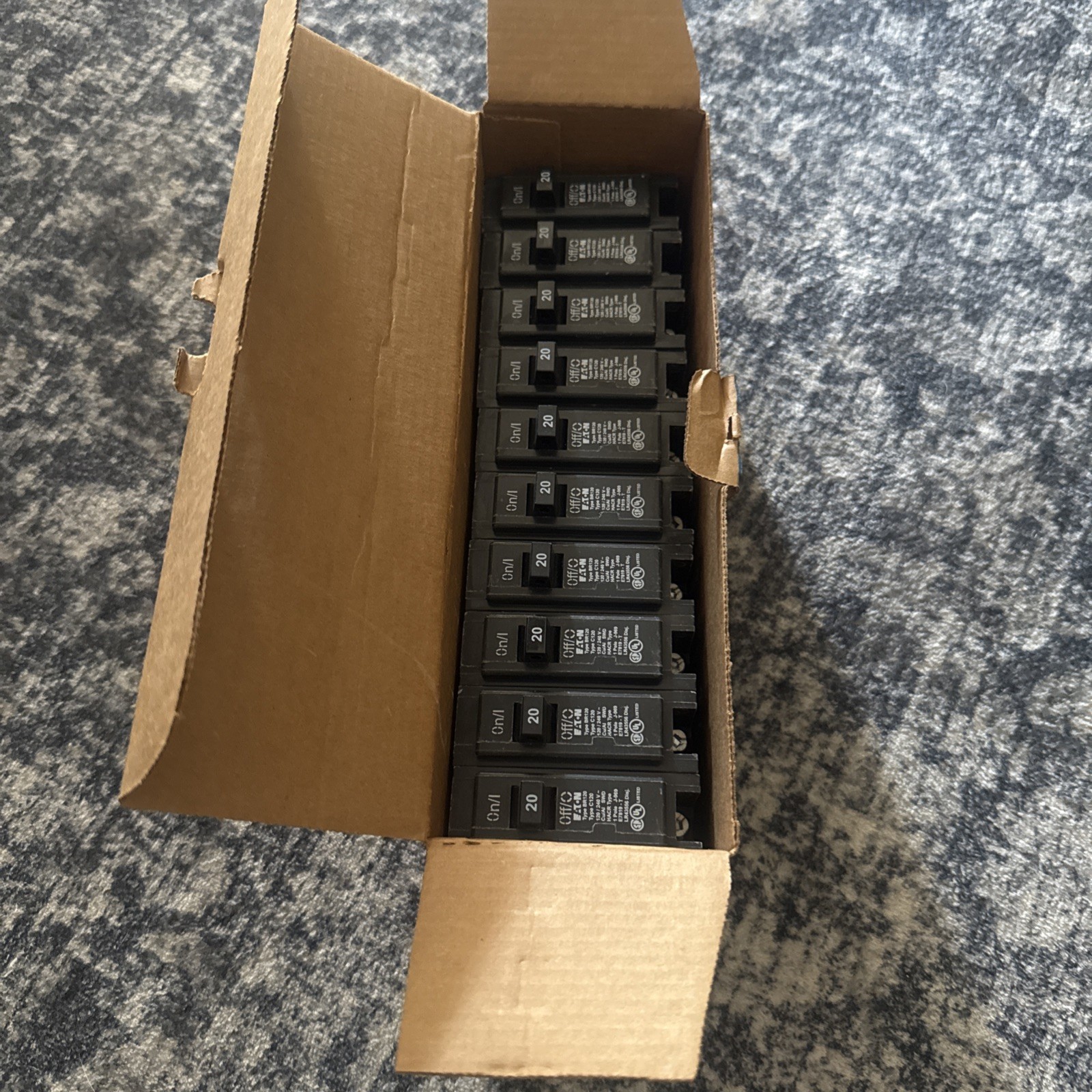 10 PCS Eaton BR120 Circuit Breaker – Black