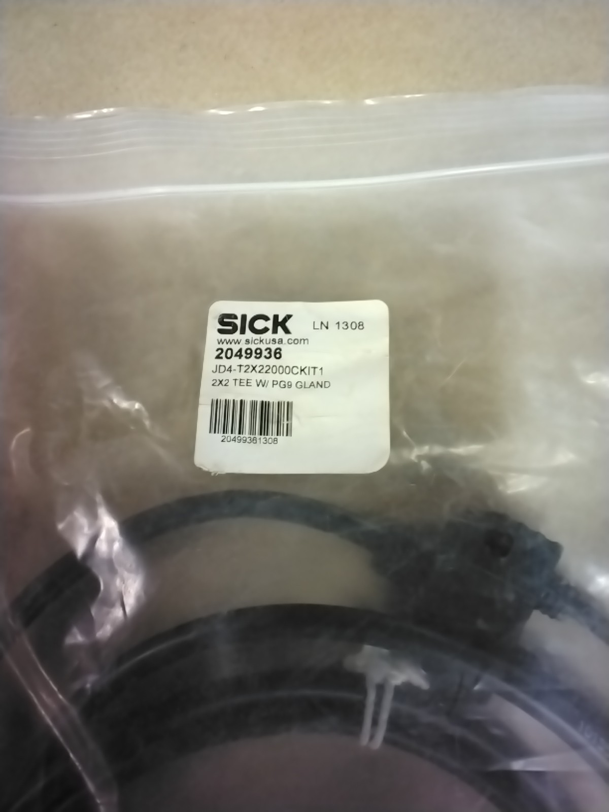 Sick JD4-T2X22000CKIT1 Cable Assembly 2X2 Tee W/PG9 Gland 2049936