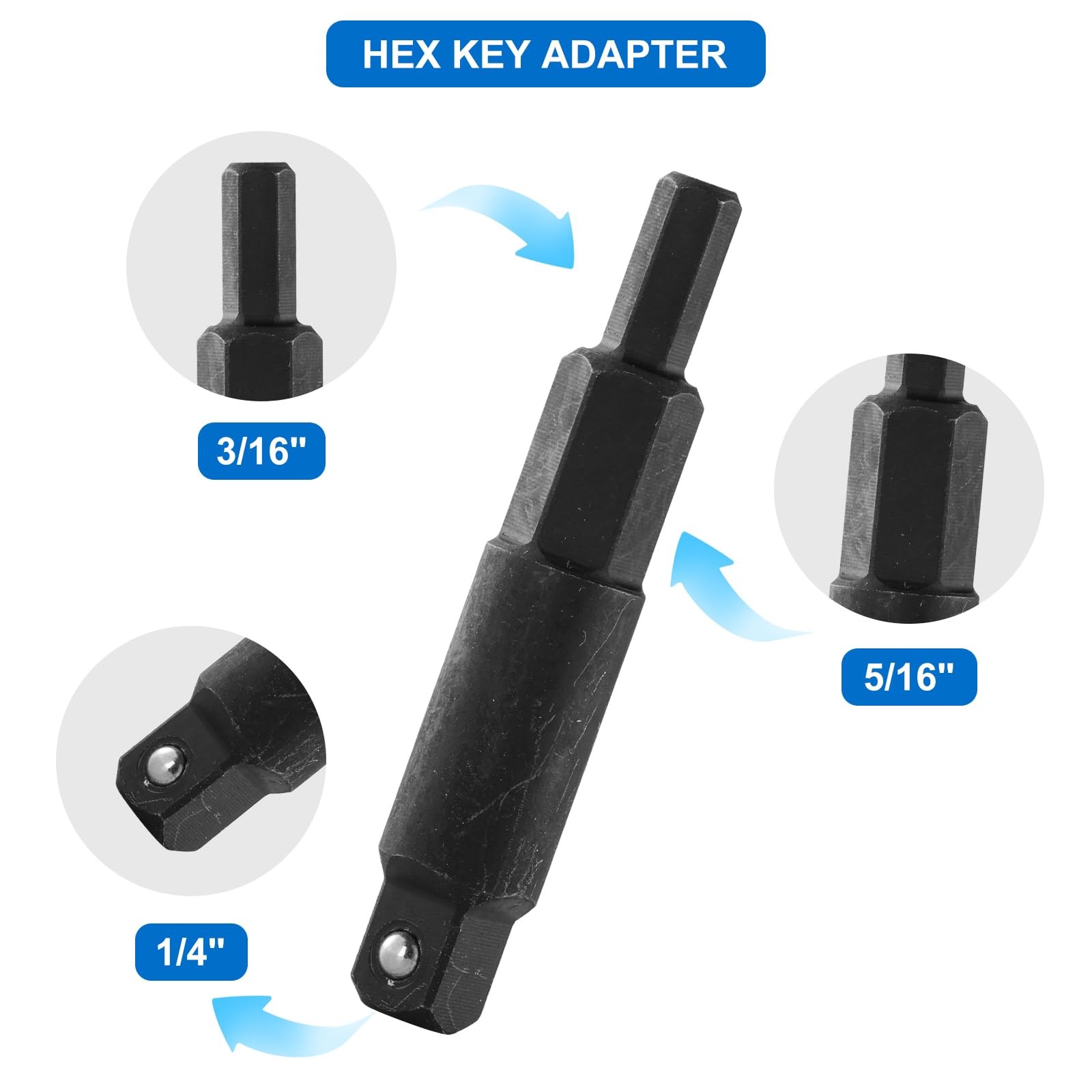 Valve Core Remover Installer Tool & Service Wrench Set with Hex Bit Adapters,…