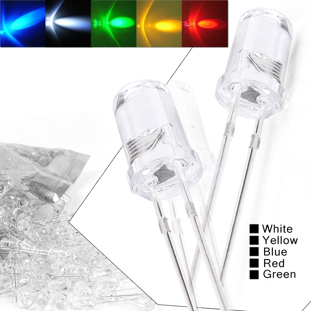 5mm Ultra Bright LED White Light Bulb Lamp 20000mcd Super Bright 100PCS Auto US